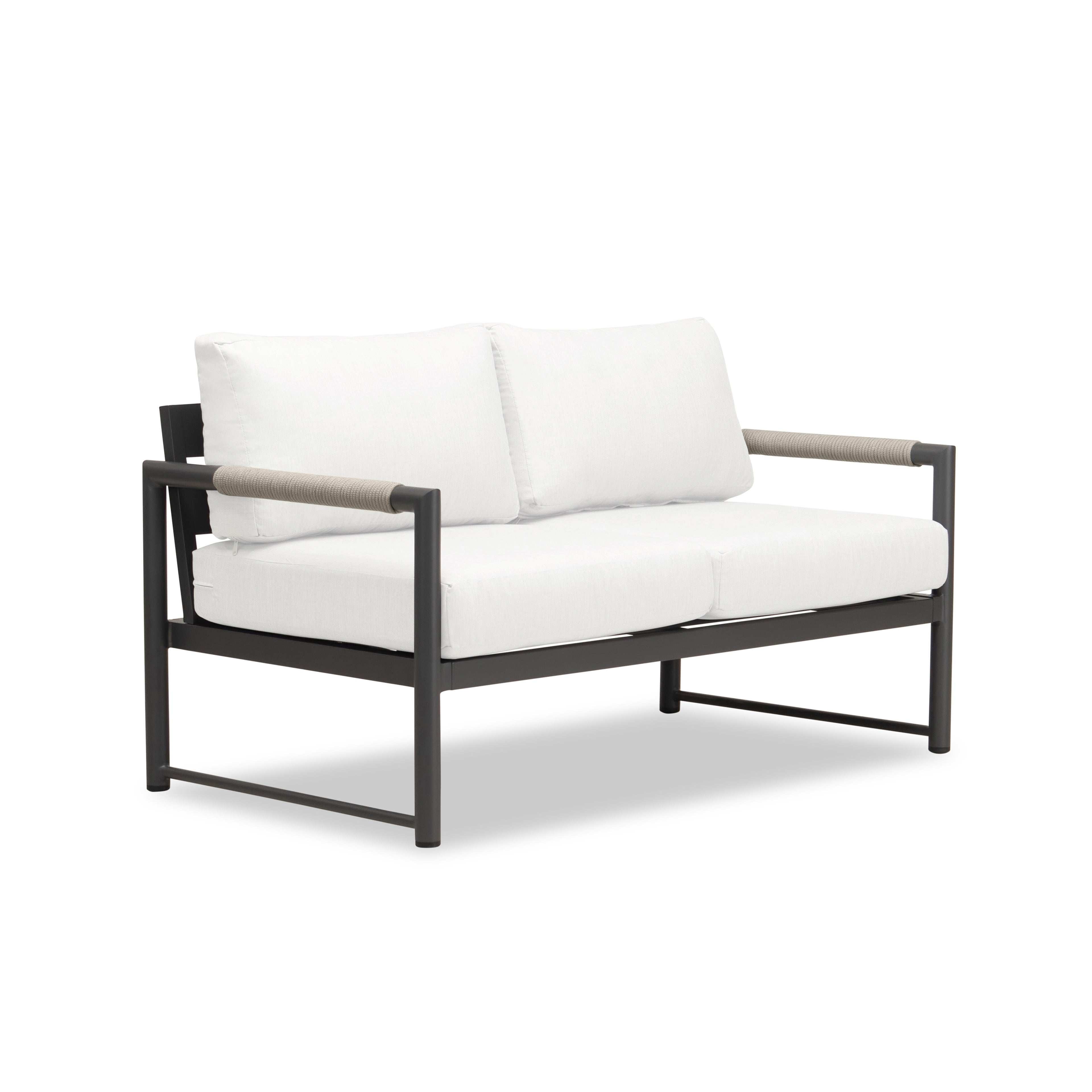 Alto Loveseat#Finish_Slate#Fabric_Canvas Natural