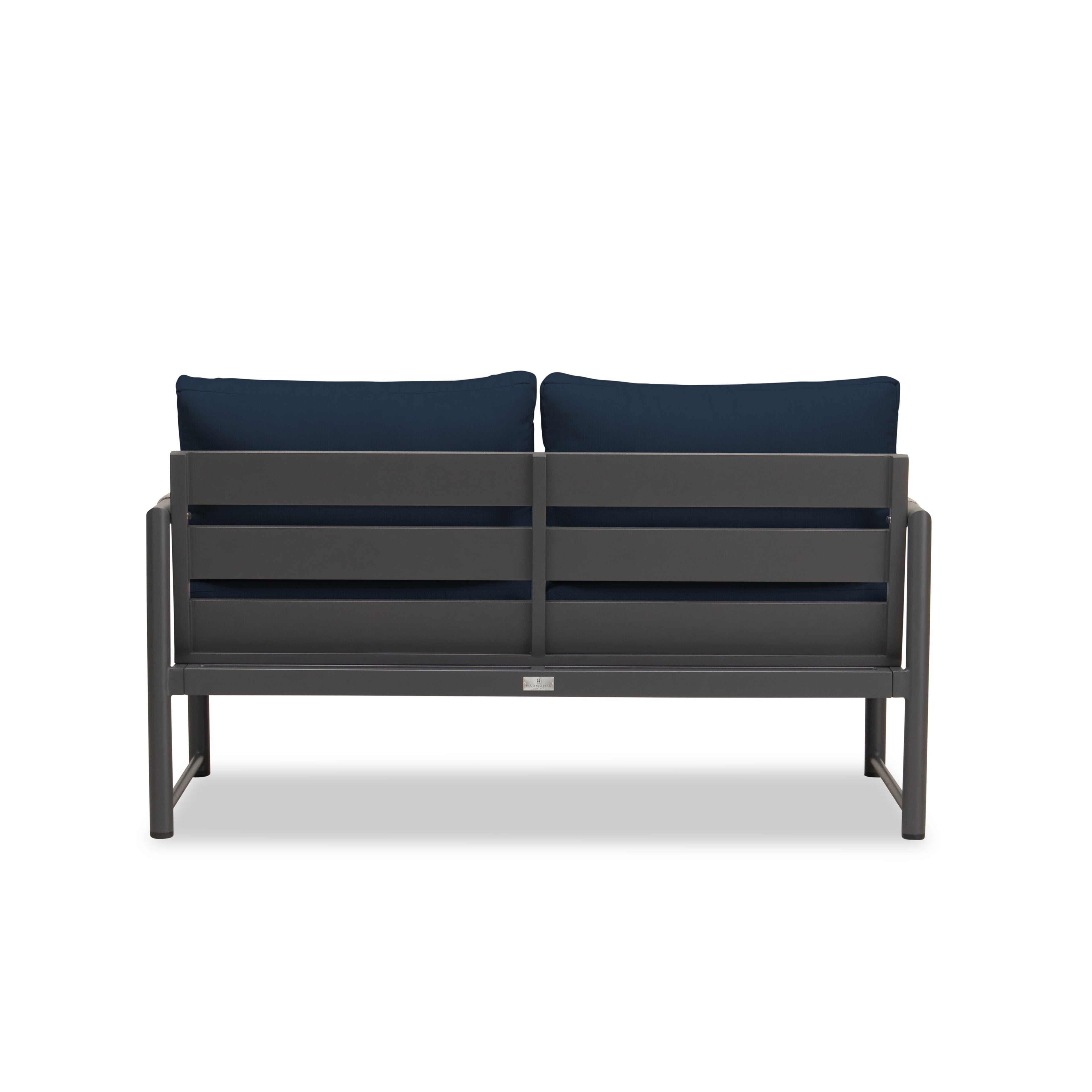 Alto Loveseat#Finish_Slate#Fabric_Spectrum Indigo