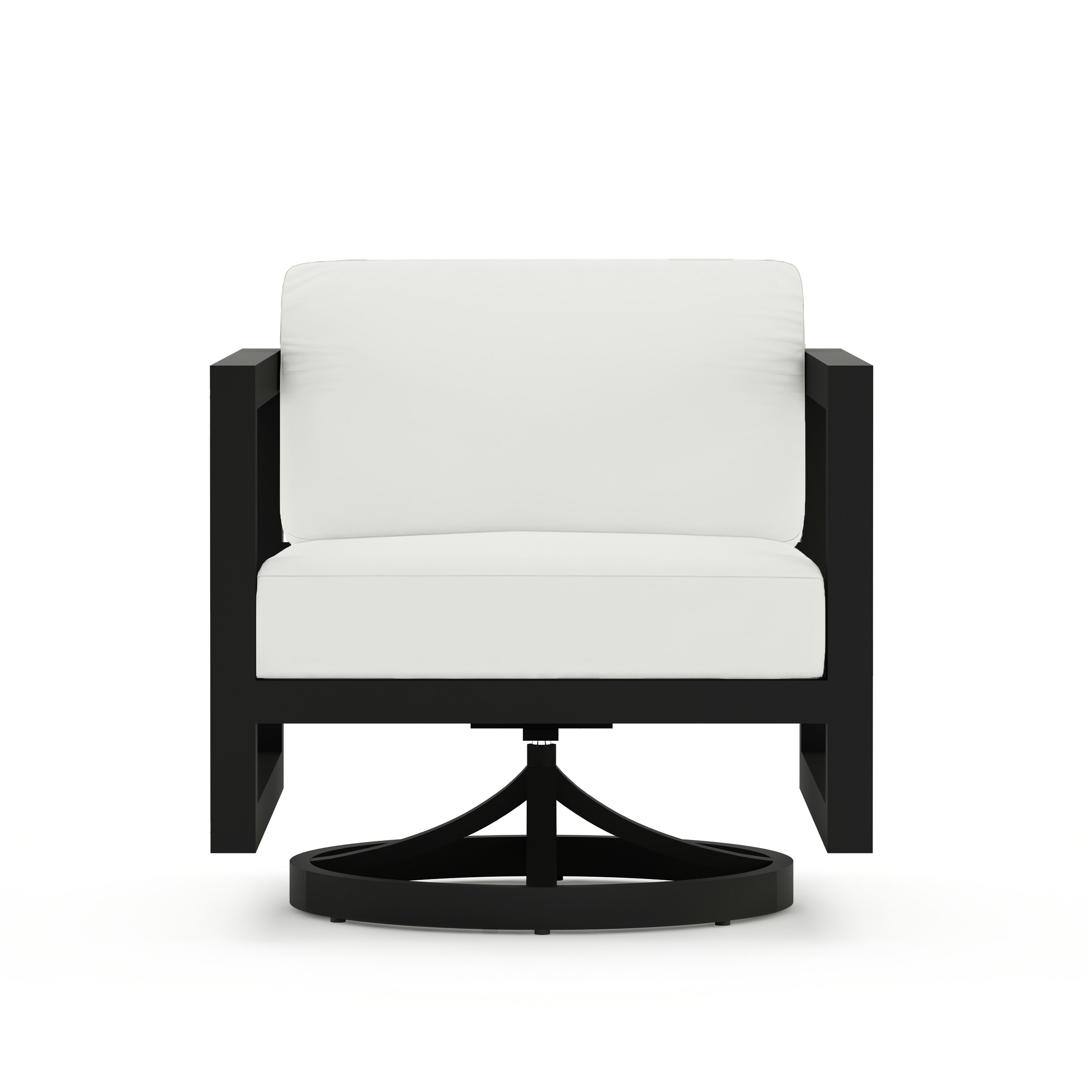 Avion Swivel Rocker#Finish_Black#Fabric_Canvas Natural