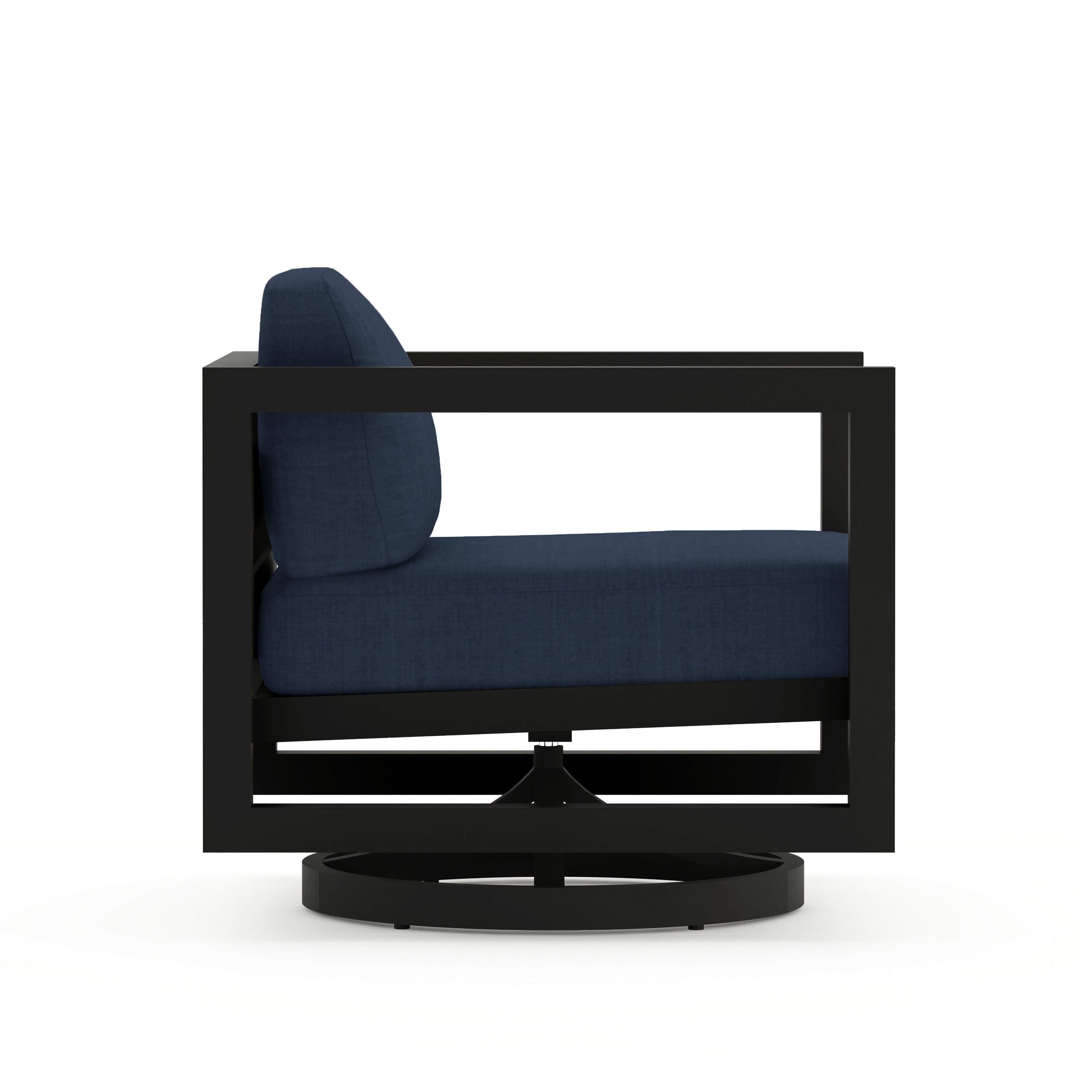 Avion Swivel Rocker#Finish_Black#Fabric_Spectrum Indigo