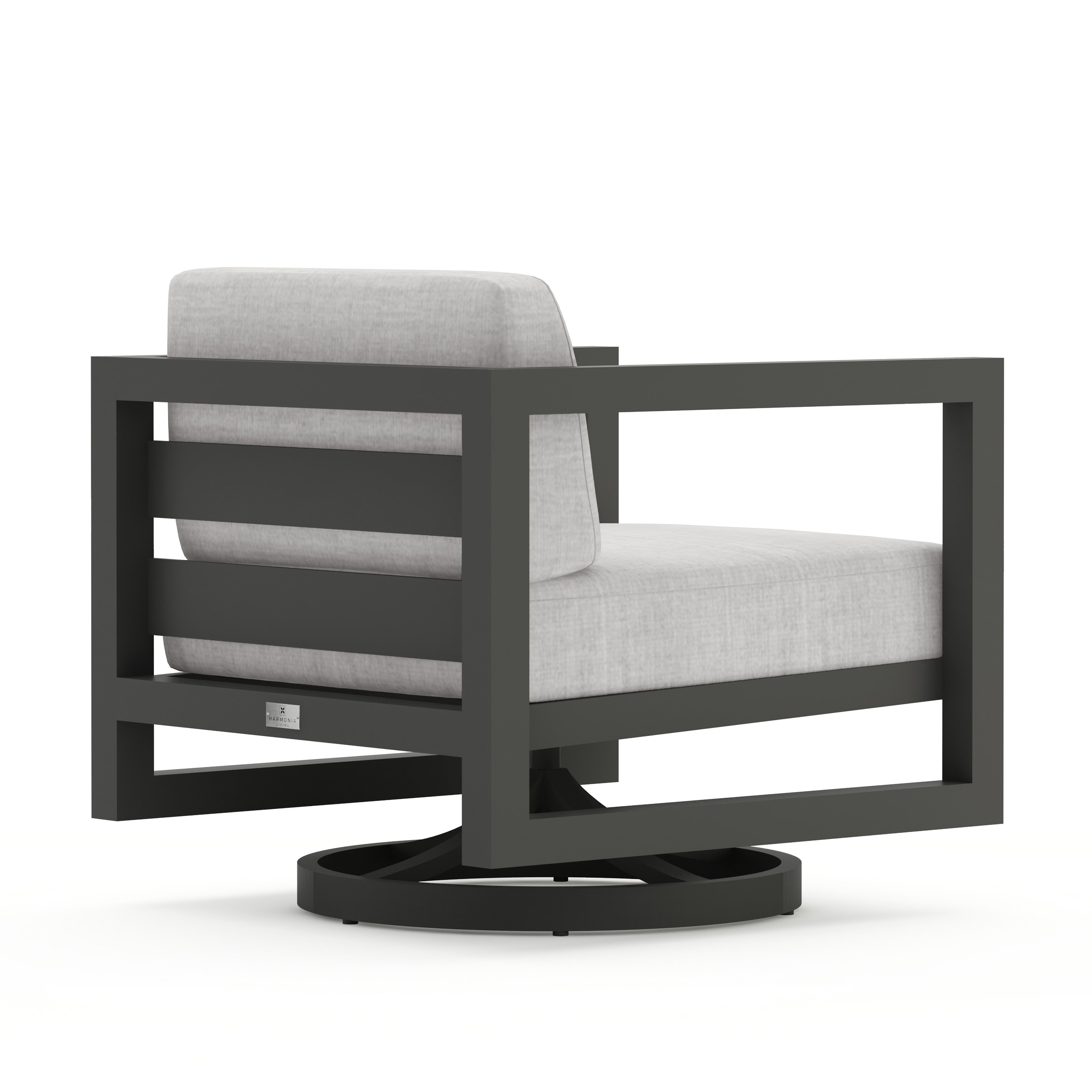 Avion Swivel Rocker#Finish_Slate#Fabric_Cast Silver