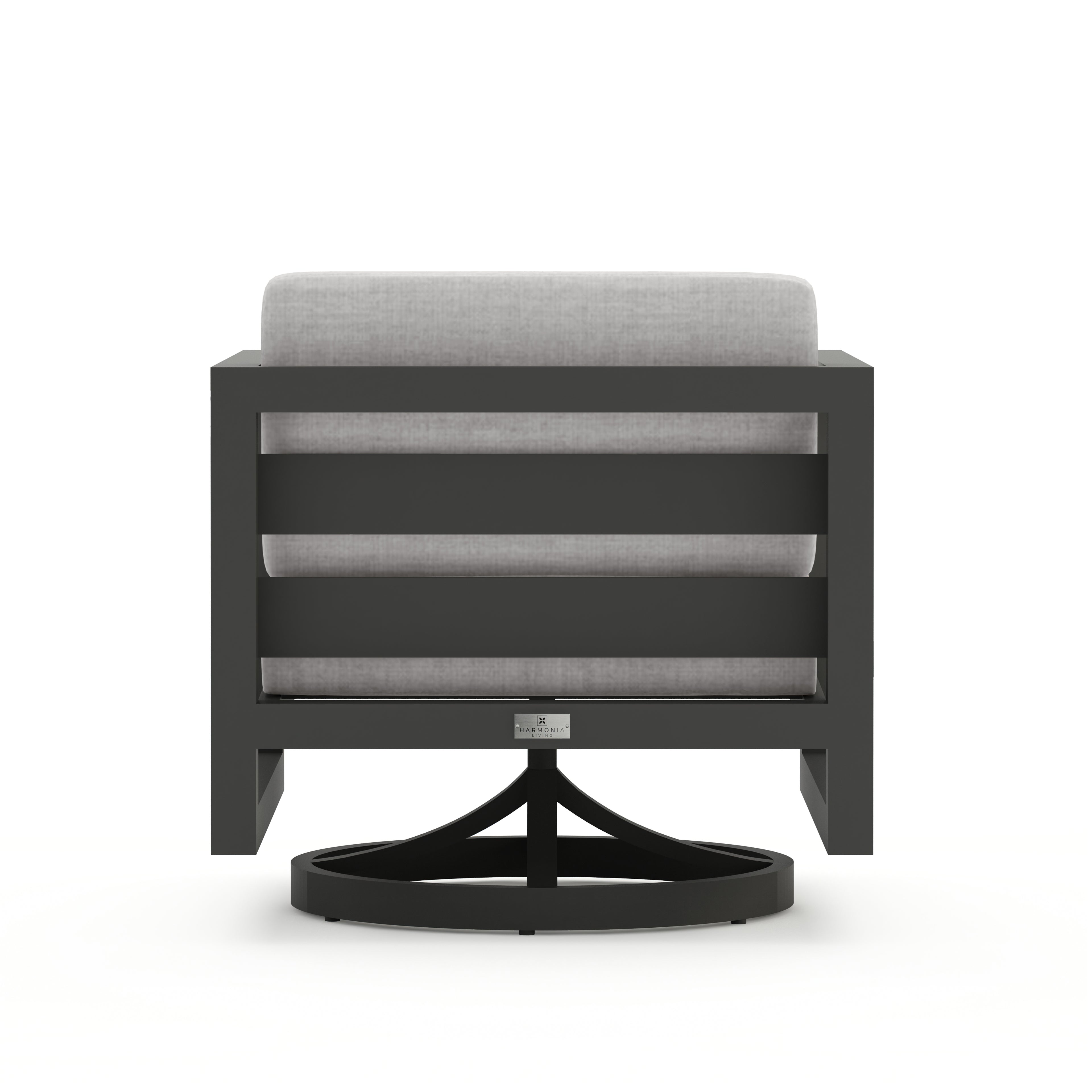 Avion Swivel Rocker#Finish_Slate#Fabric_Cast Silver