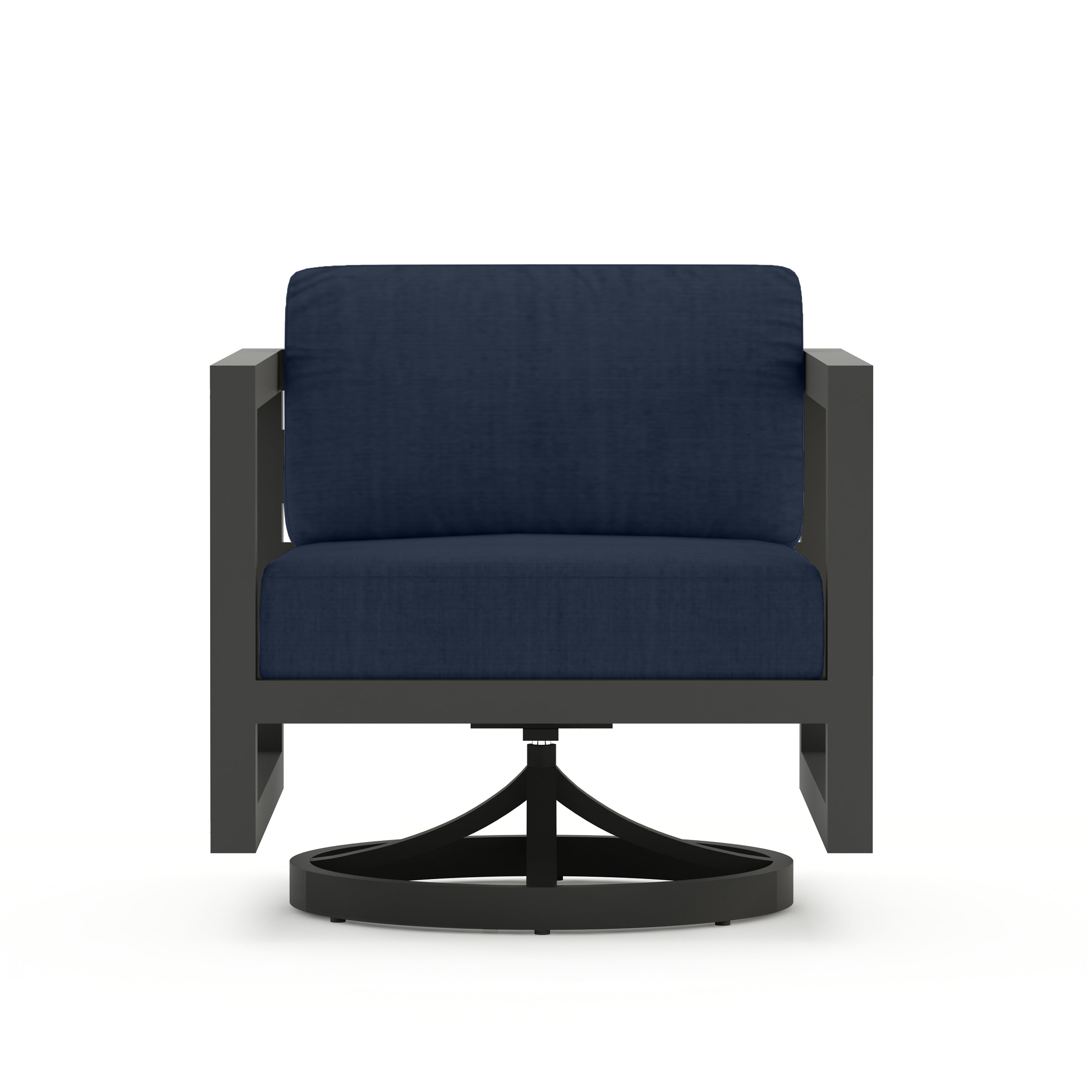 Avion Swivel Rocker#Finish_Slate#Fabric_Spectrum Indigo