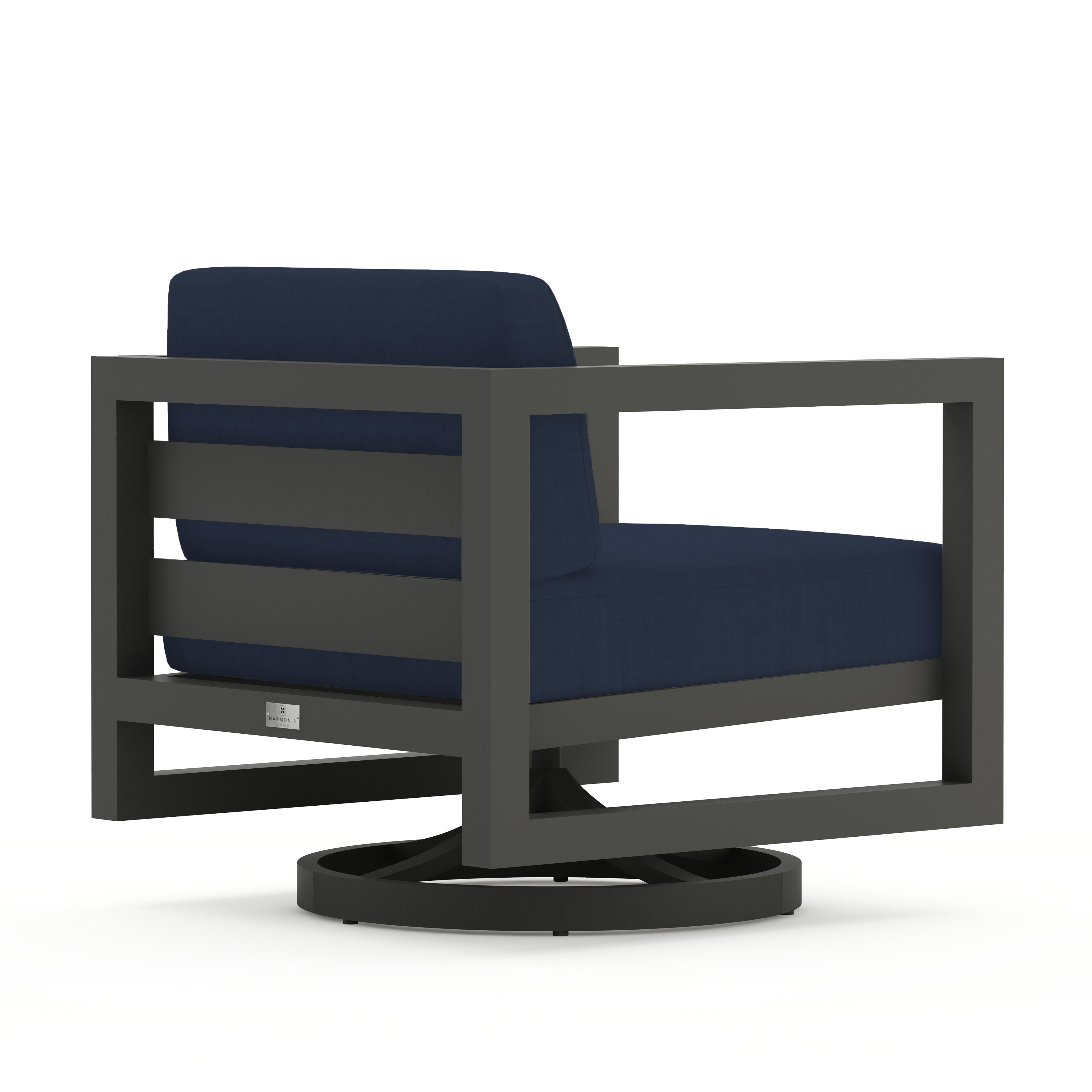 Avion Swivel Rocker#Finish_Slate#Fabric_Spectrum Indigo