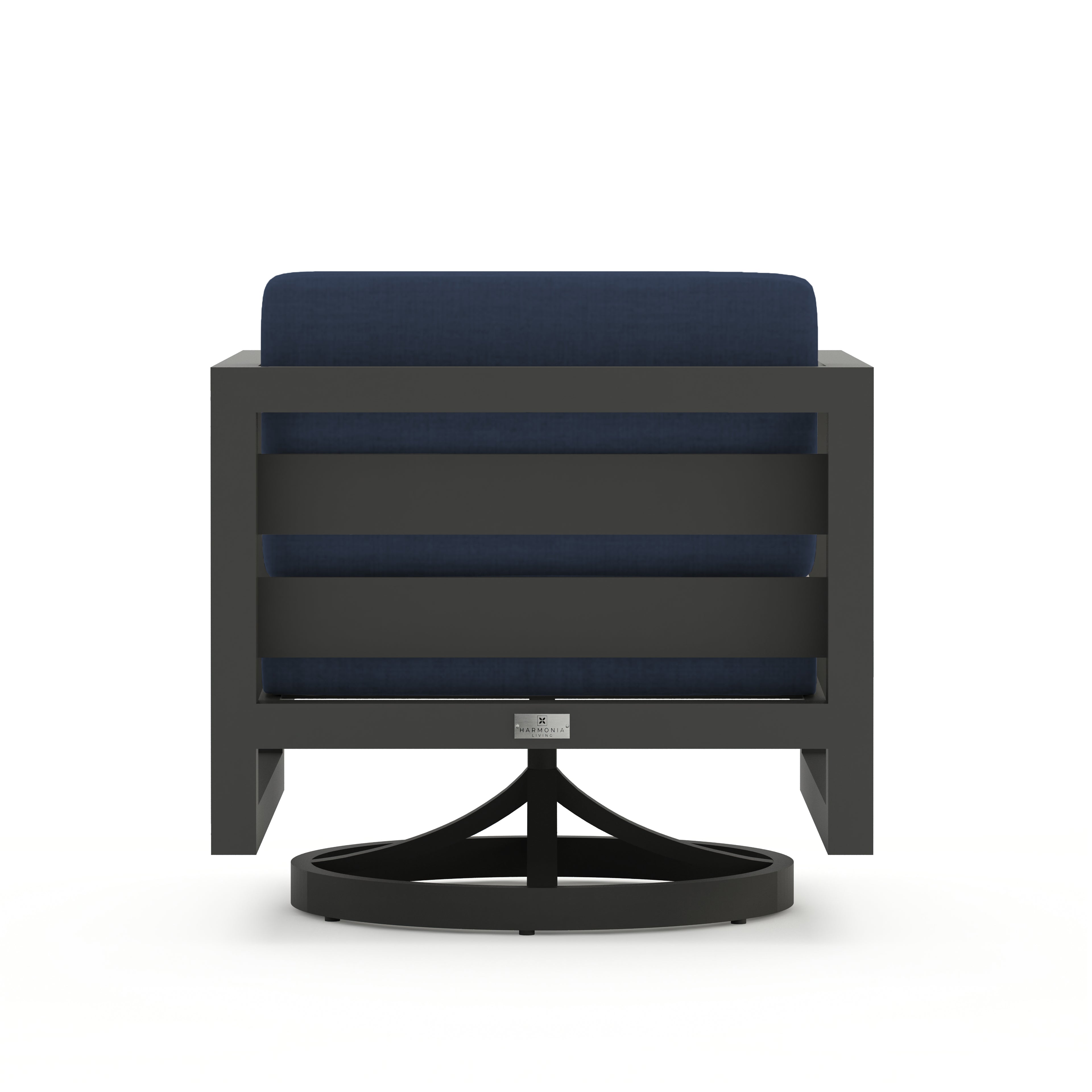 Avion Swivel Rocker#Finish_Slate#Fabric_Spectrum Indigo