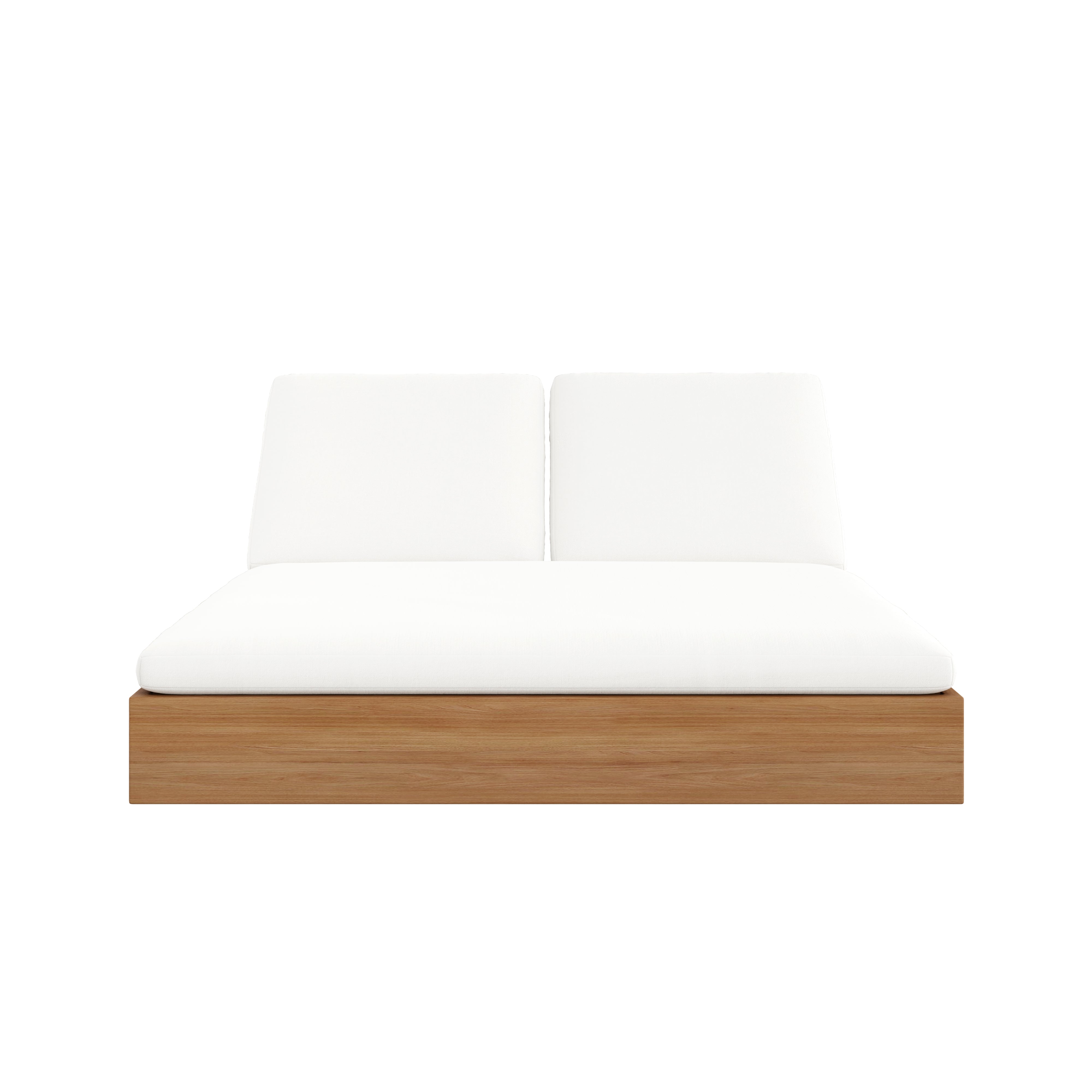 Beja Double Sunbed#Finish_Natural Sanded#Fabric_Canvas Natural