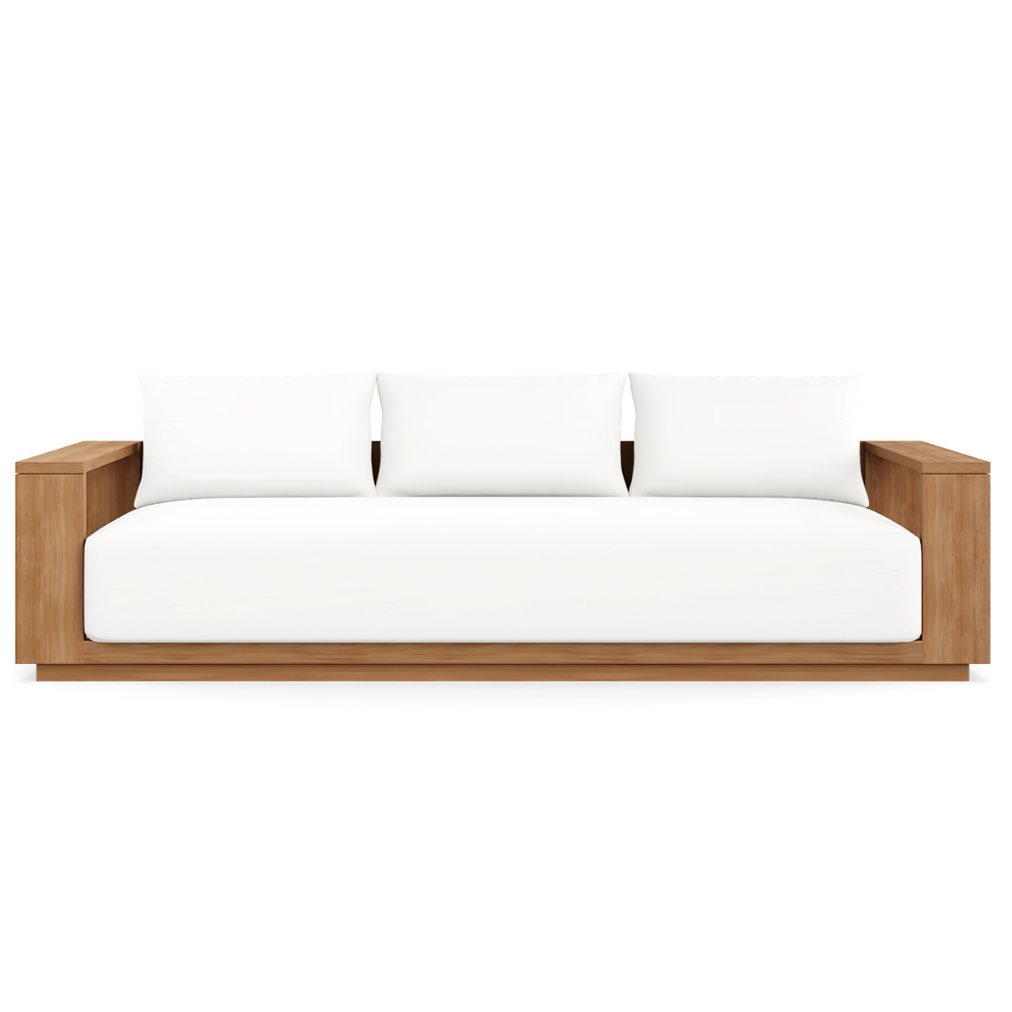 Beja Luxe Sofa#Finish_Natural Sanded#Fabric_Canvas Natural