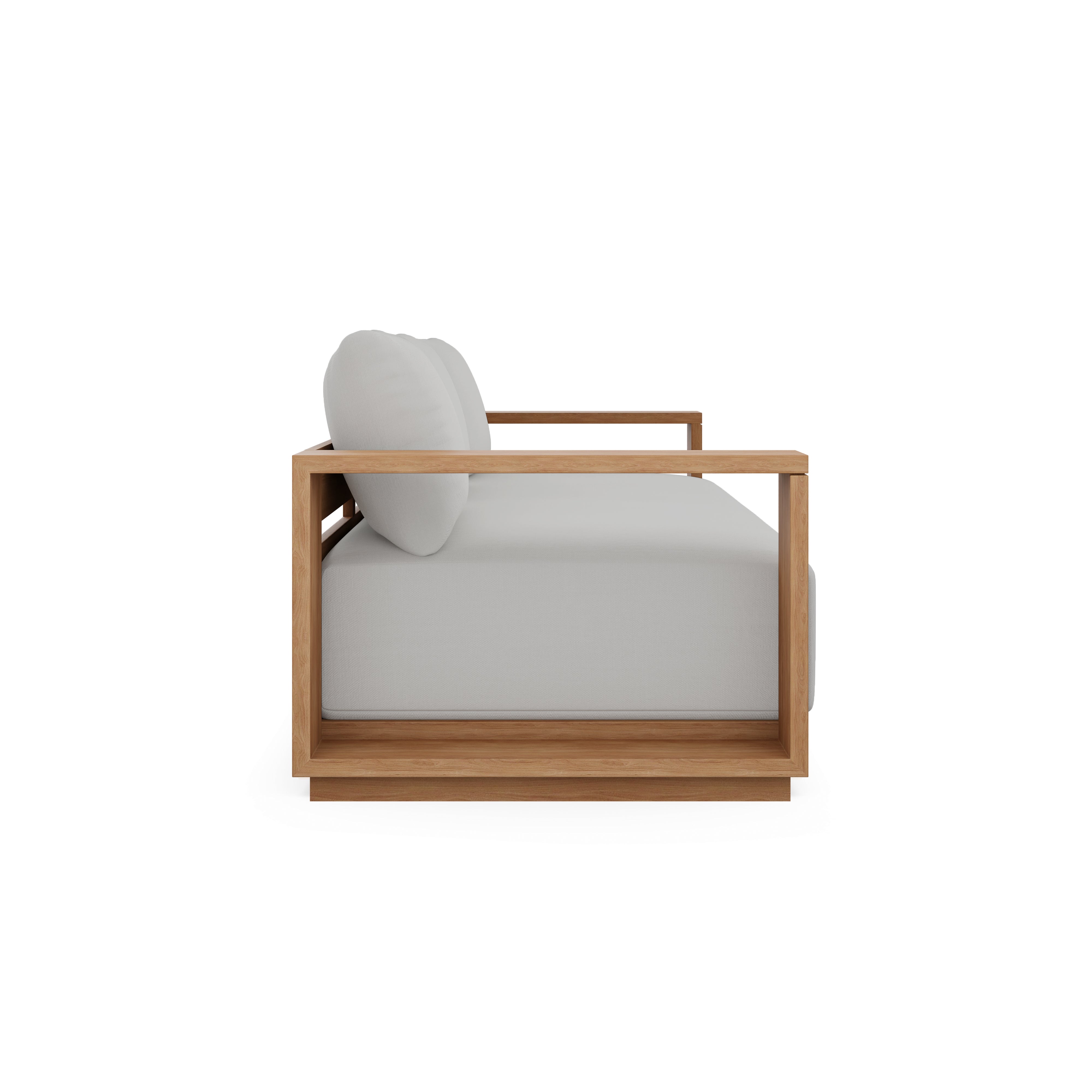 Beja Luxe Sofa#Finish_Natural Sanded#Fabric_Cast Silver
