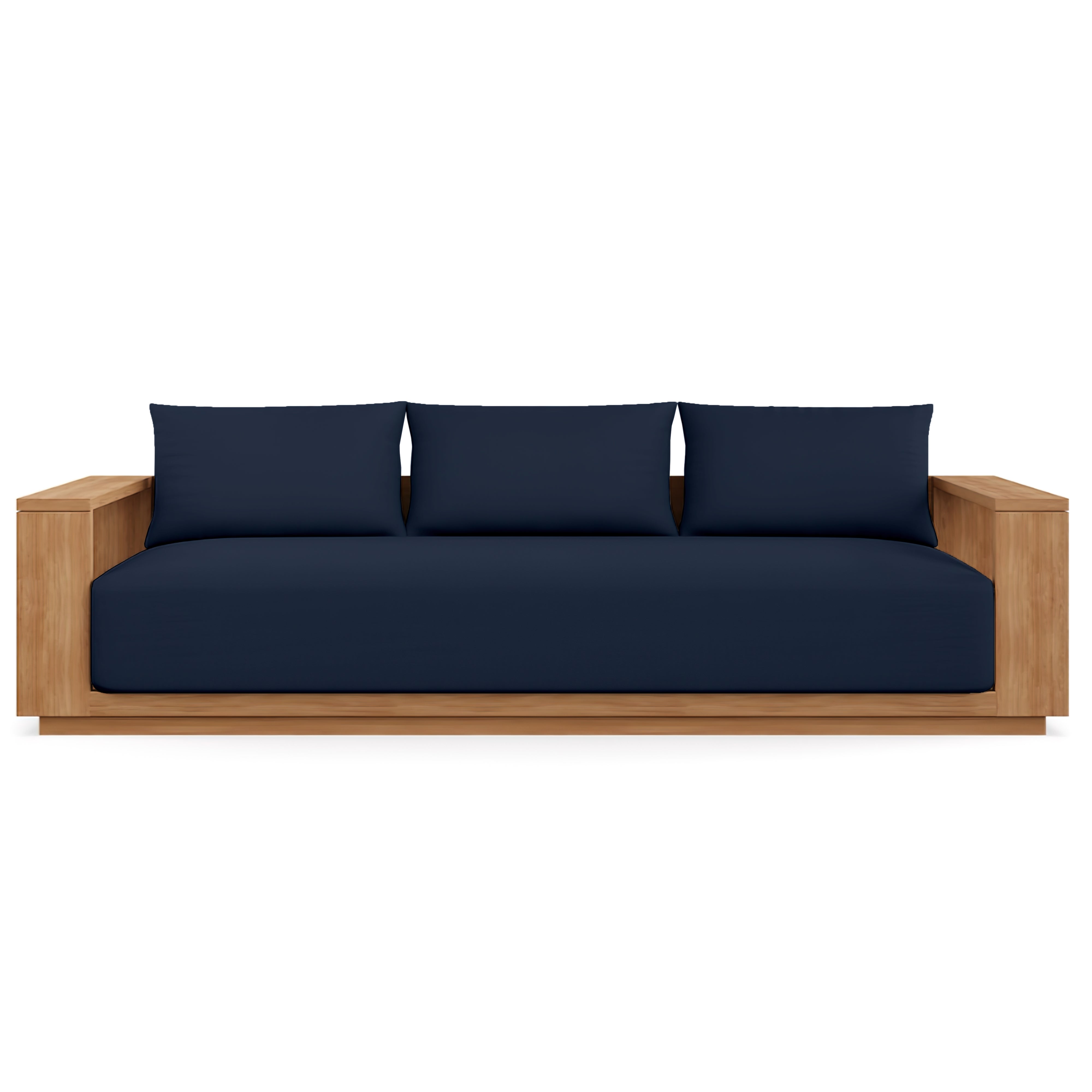 Beja Luxe Sofa#Finish_Natural Sanded#Fabric_Spectrum Indigo