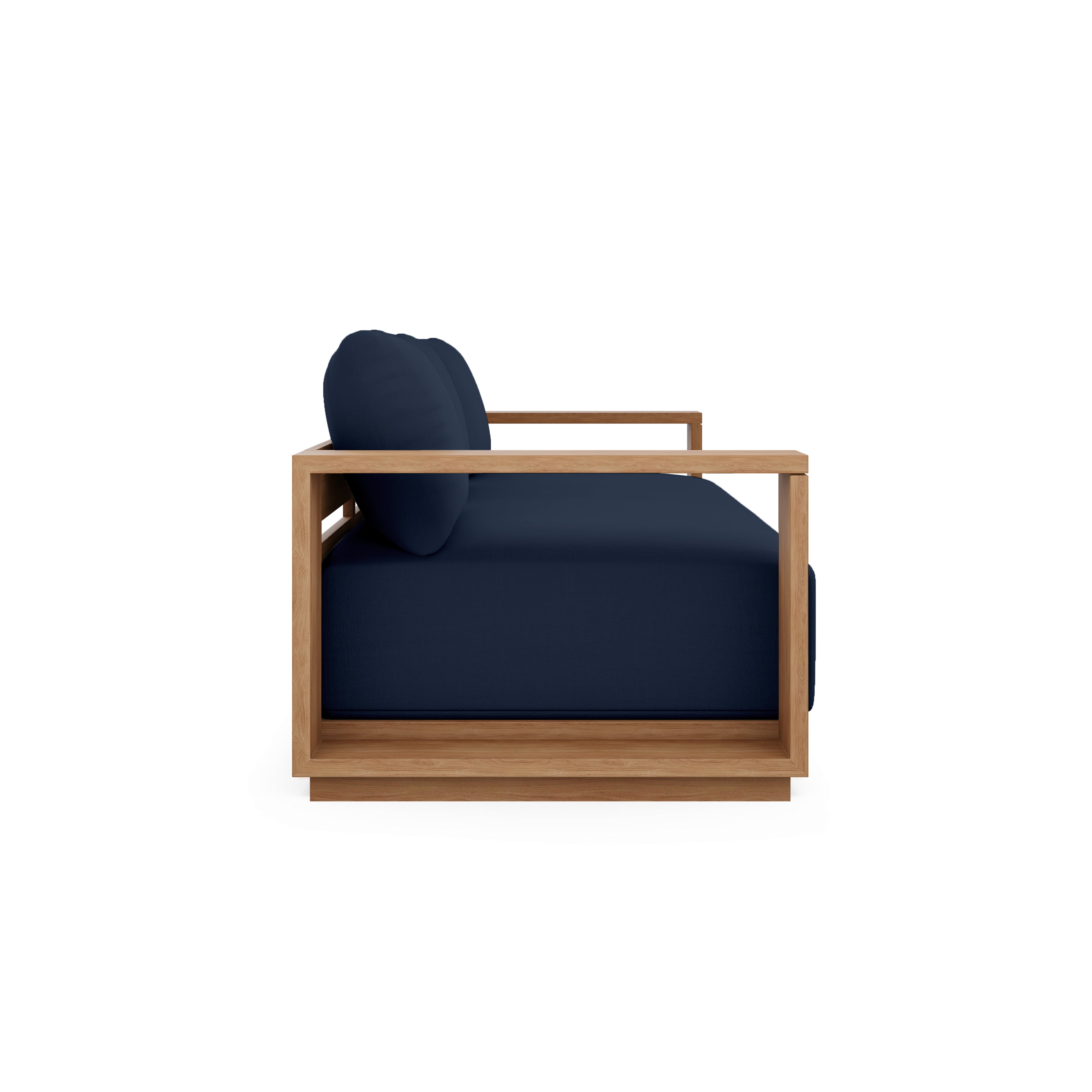 Beja Luxe Sofa#Finish_Natural Sanded#Fabric_Spectrum Indigo