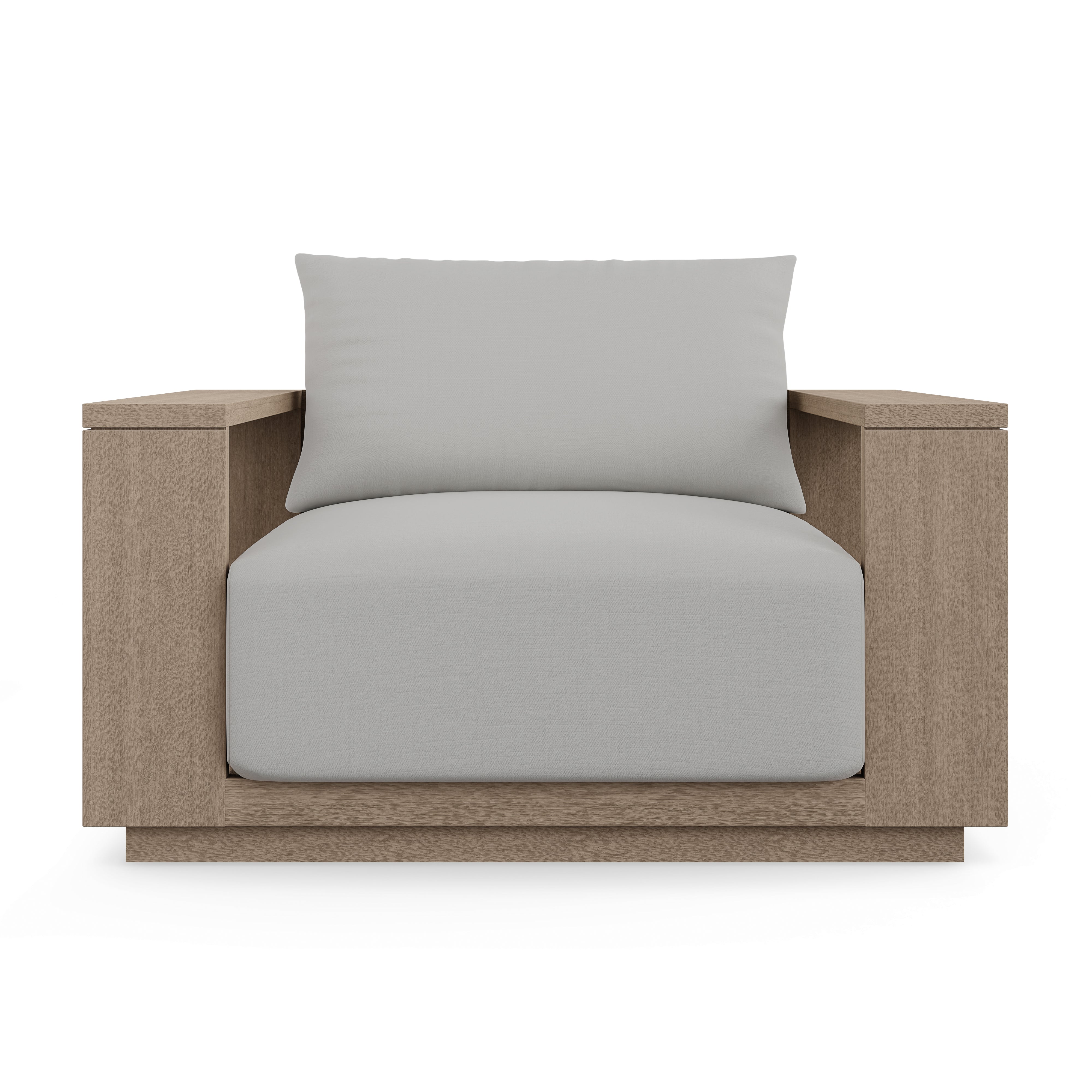 Beja Luxe Club Chair#Finish_Weathered#Fabric_Cast Silver