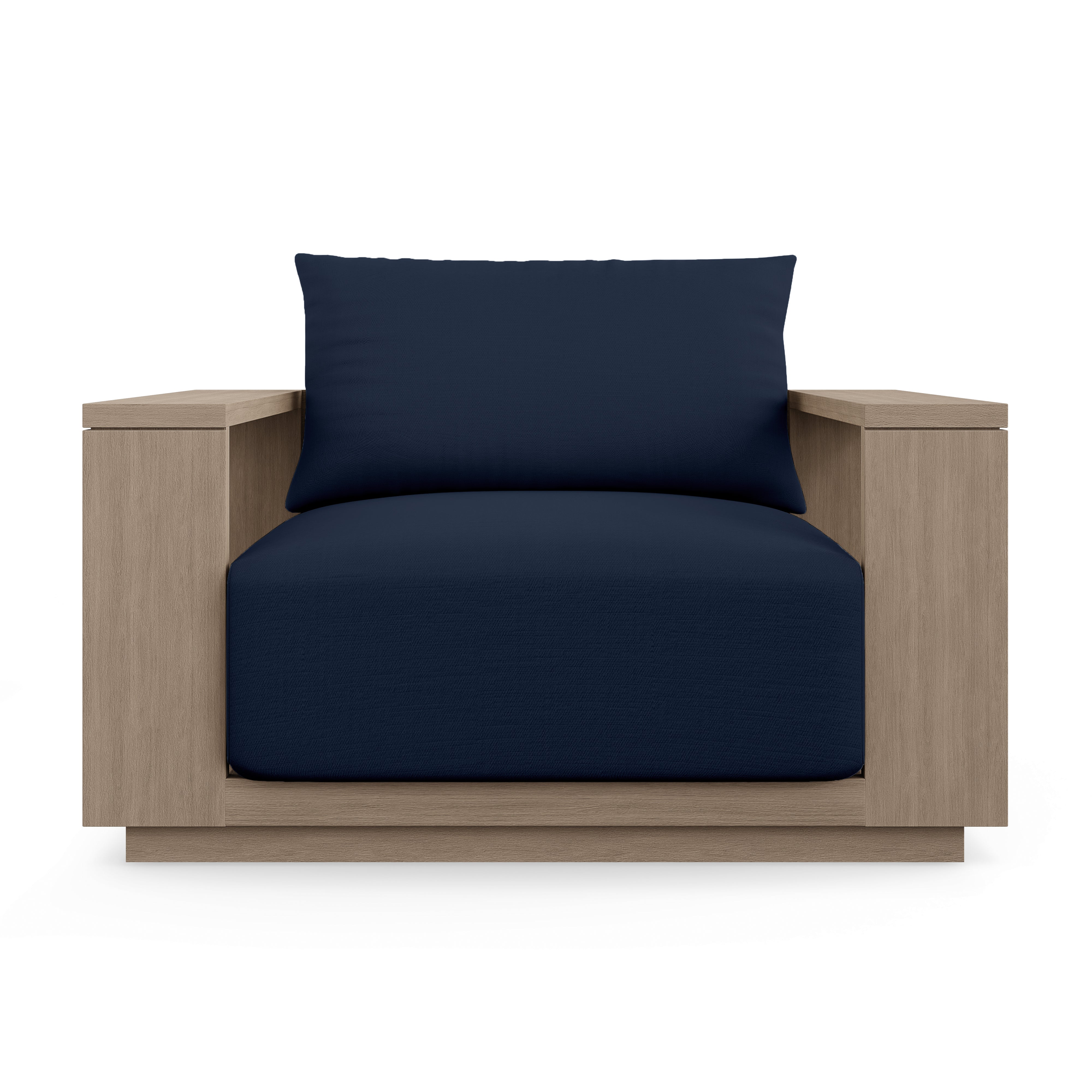 Beja Luxe Club Chair#Finish_Weathered#Fabric_Spectrum Indigo