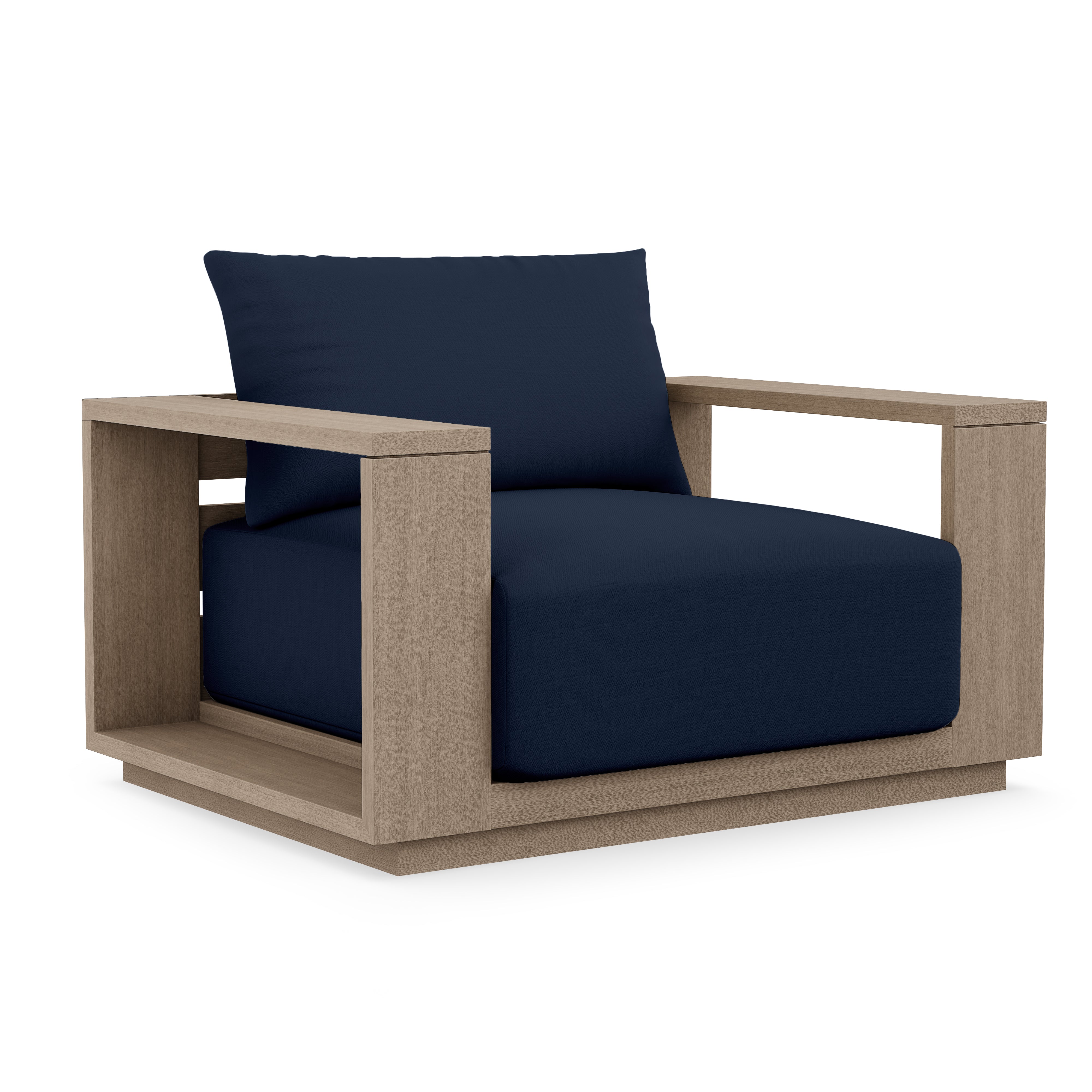 Beja Luxe Club Chair#Finish_Weathered#Fabric_Spectrum Indigo