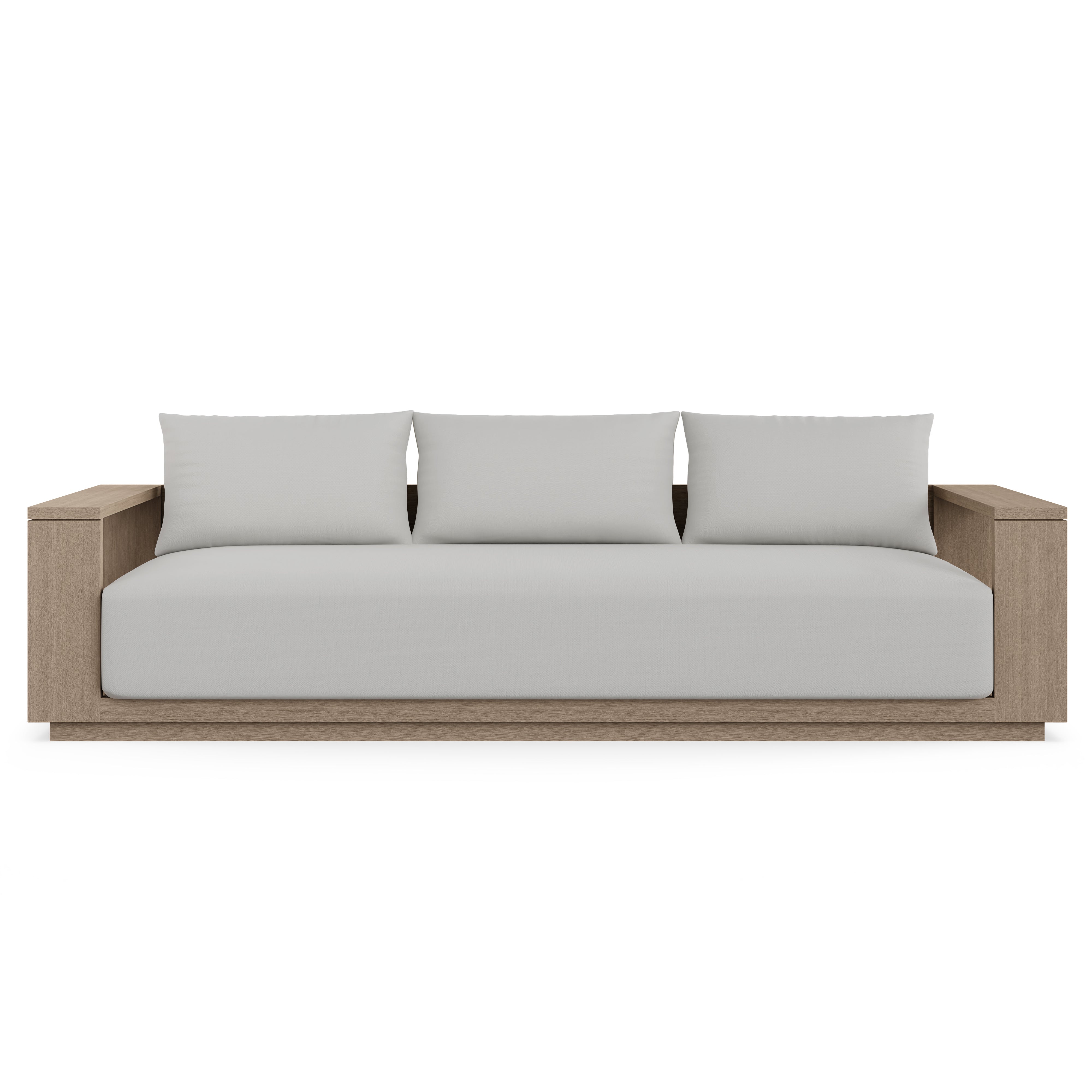 Beja Luxe Sofa#Finish_Weathered#Fabric_Cast Silver