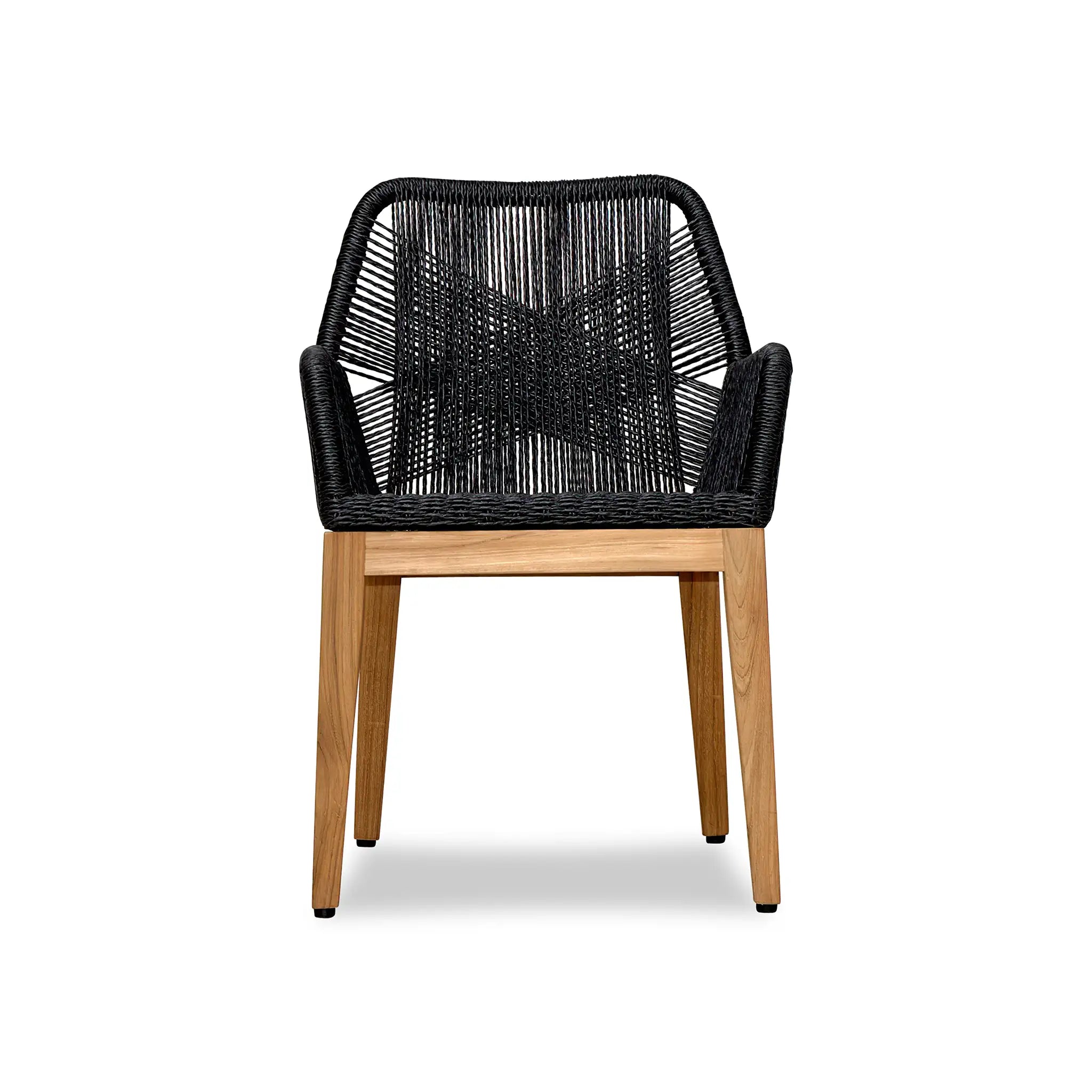 Carl Reclaimed Teak and Rope Dining Arm Chair 1