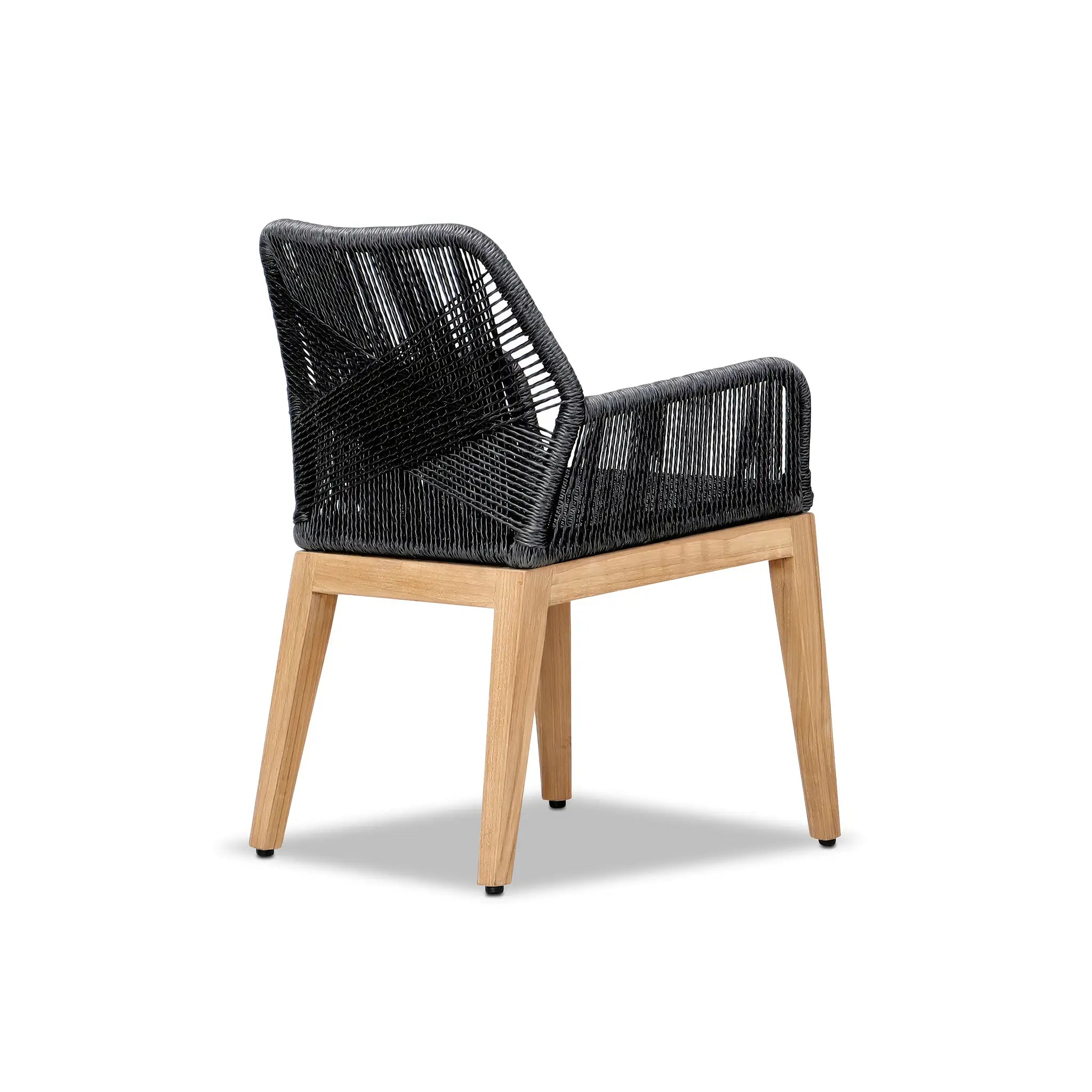 Carl Reclaimed Teak and Rope Dining Arm Chair 4