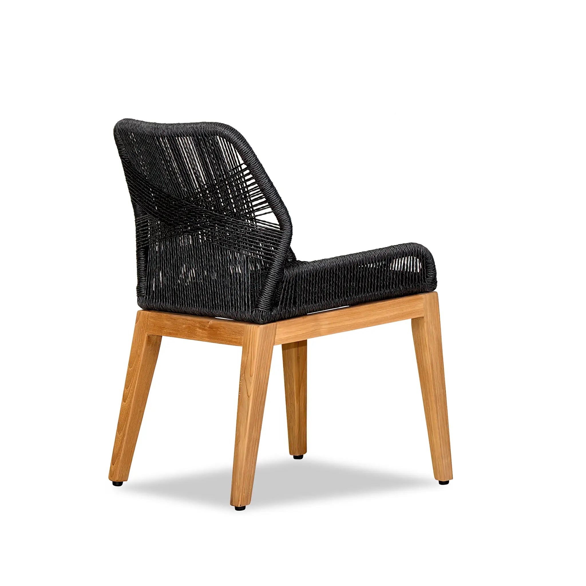 Harmonia Living Carl Reclaimed Teak and Rope Dining Side Chair 4