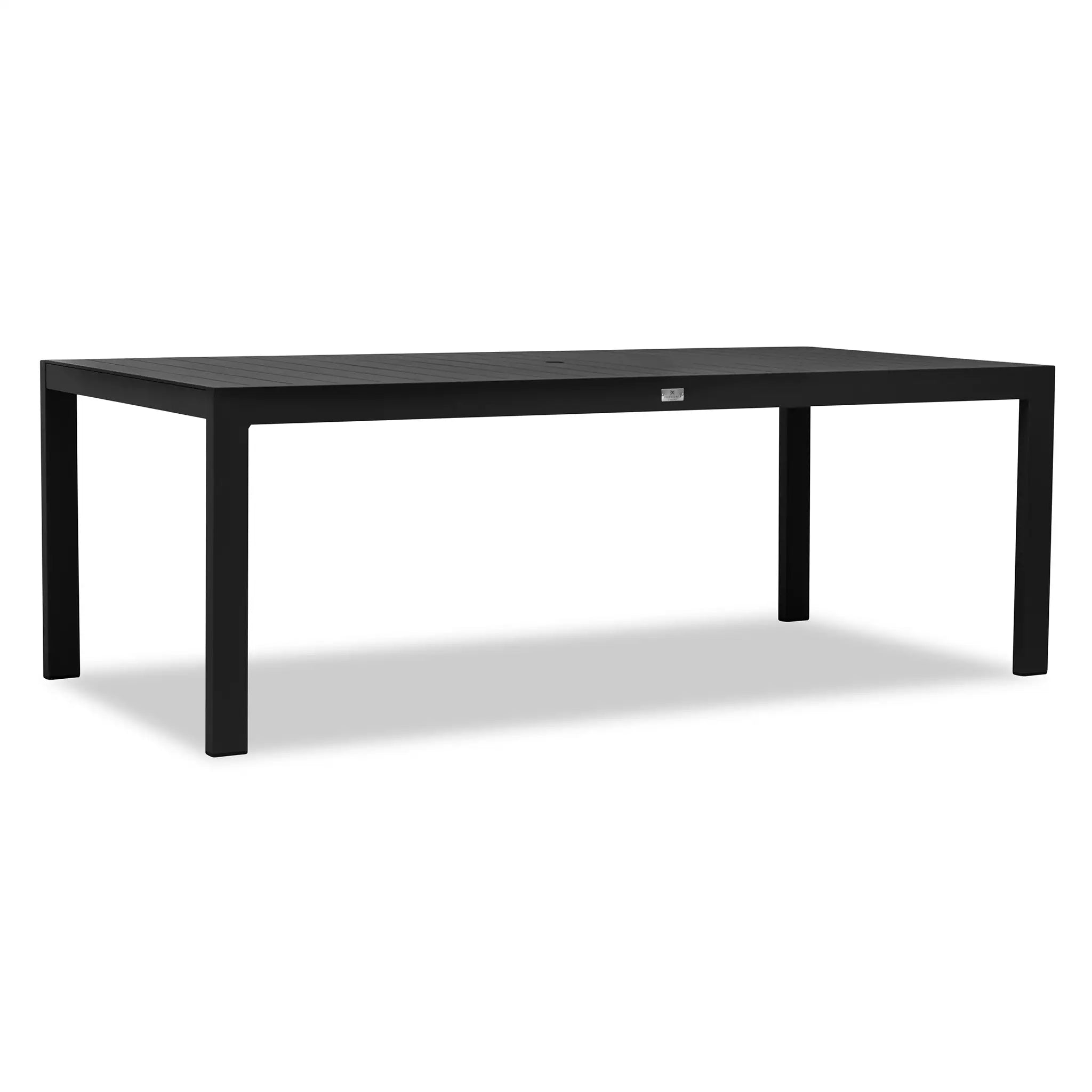 Harmonia Living Classic Aluminum 8-Seat Aluminum Rectangular Dining Table - Black 2