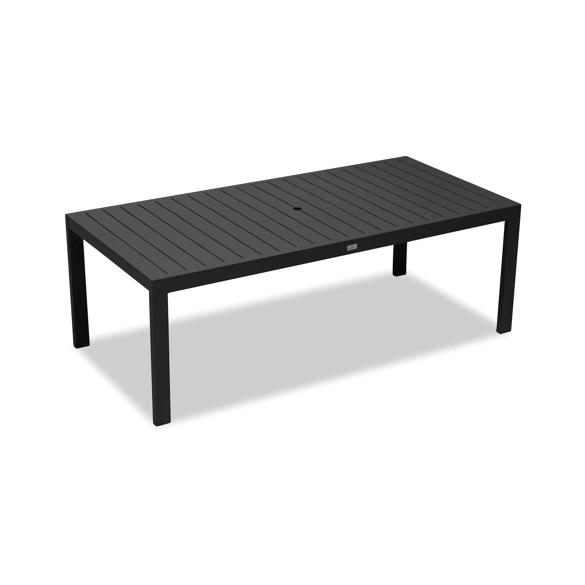 Harmonia Living Classic Aluminum 8-Seat Aluminum Rectangular Dining Table - Black 3