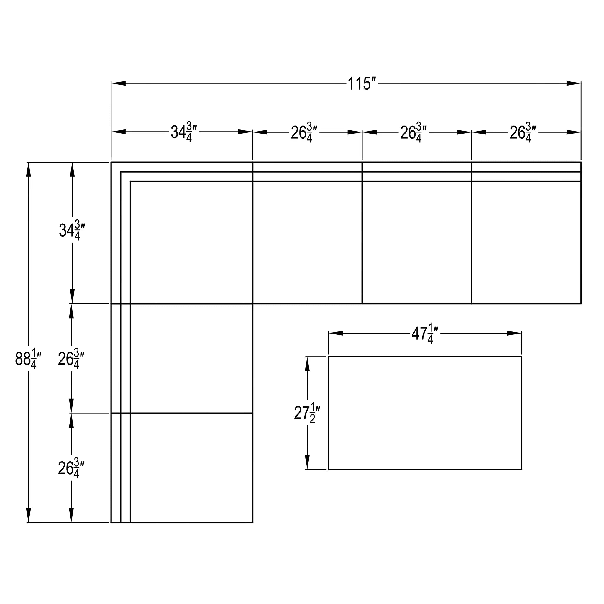 Harmonia Living Arden 7 Piece Aluminum Sectional Set 53