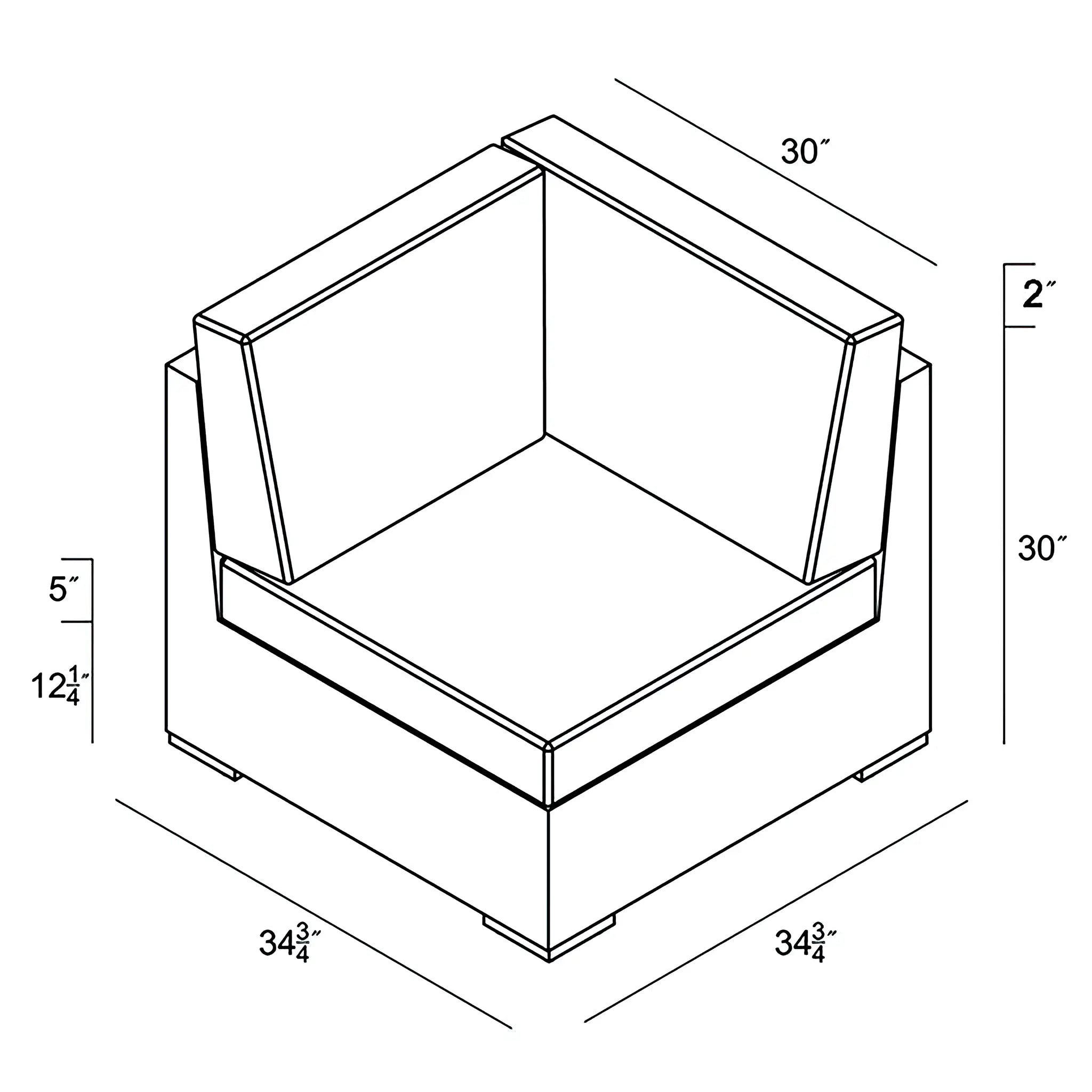 Harmonia Living Arden Aluminum Corner Section 24