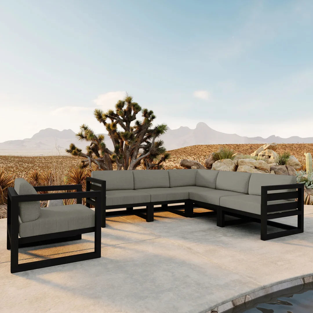 Avion 6 Piece Aluminum Sectional Set