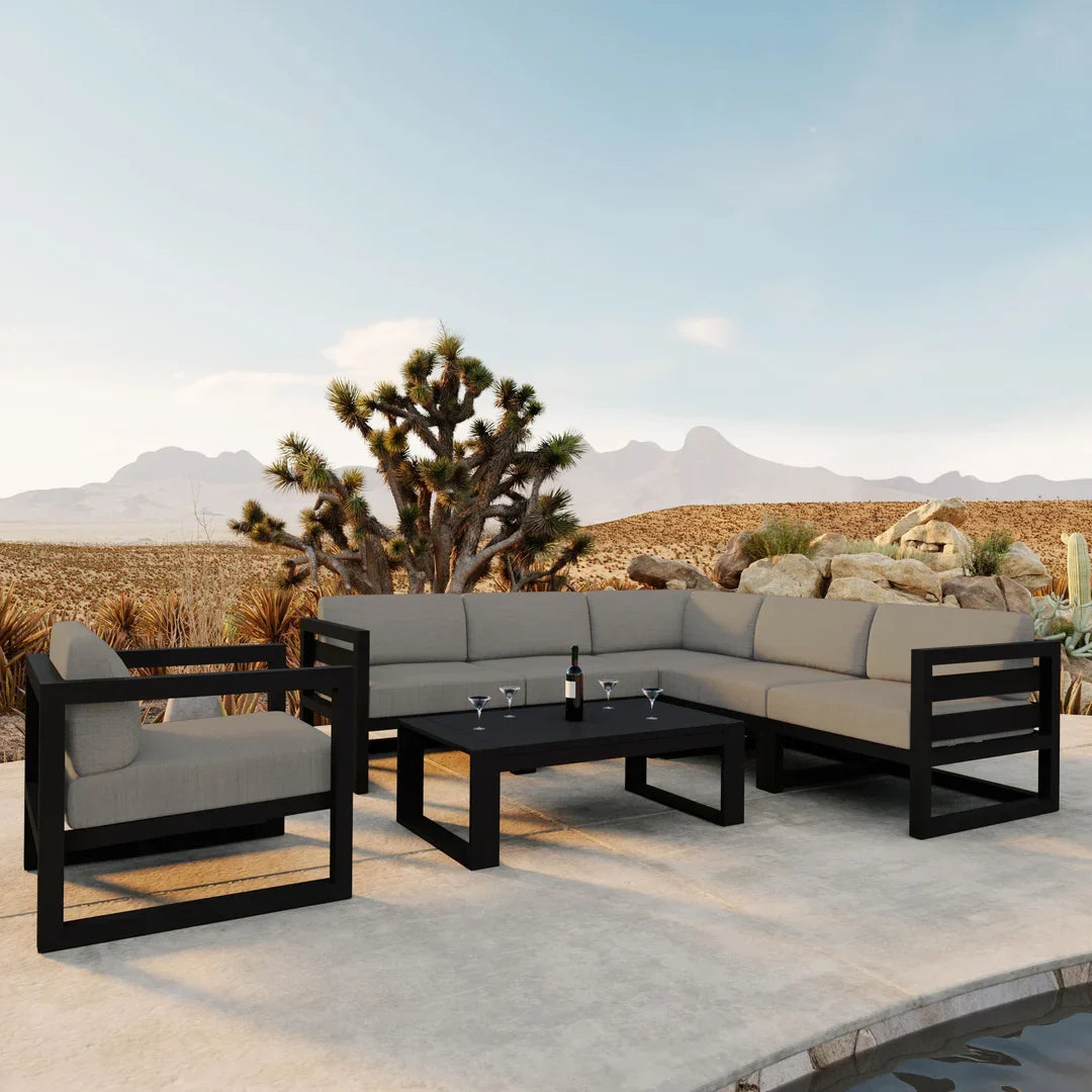 Avion 7 Piece Aluminum Sectional Set