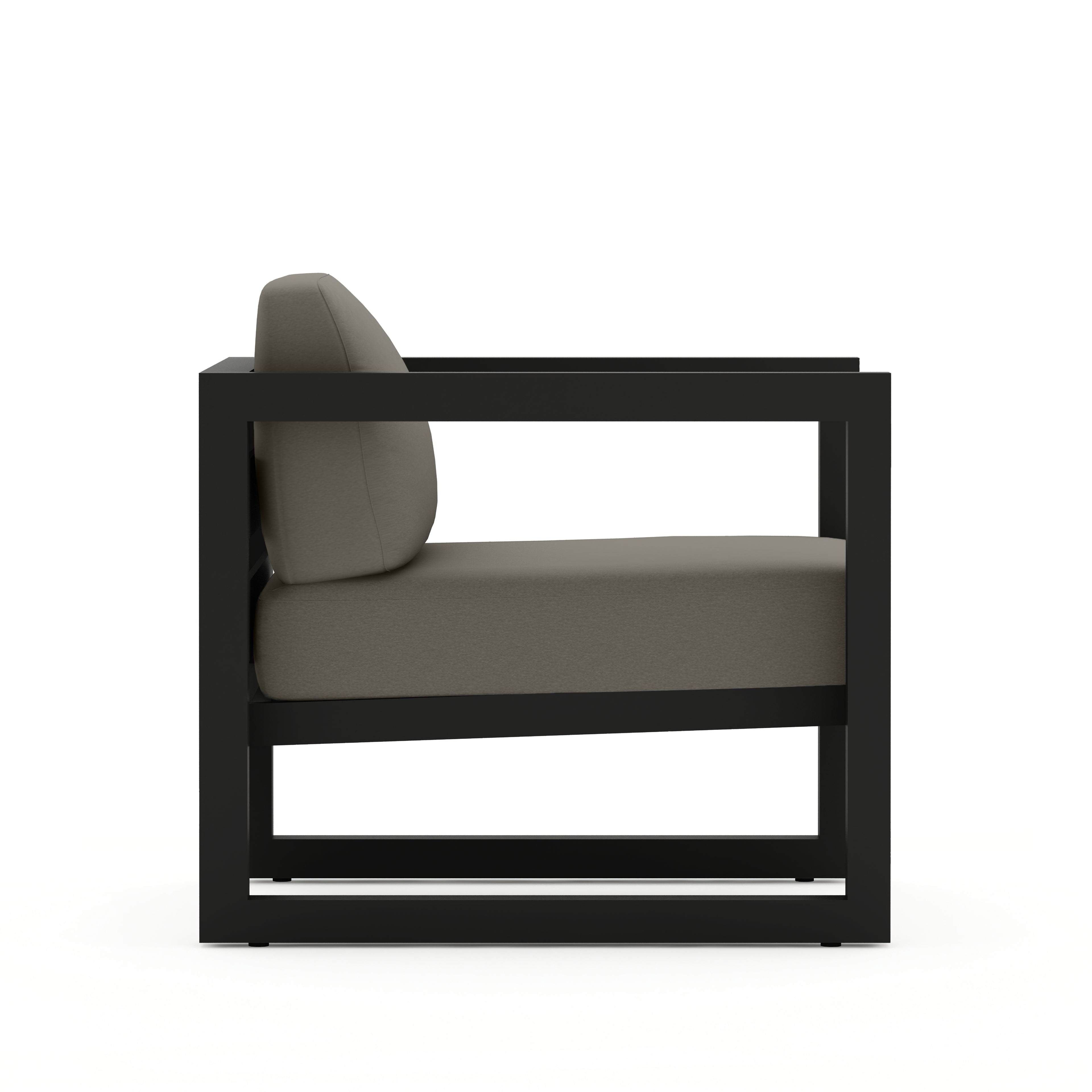 Avion Club Chair#Finish_Black#Fabric_Canvas Charcoal