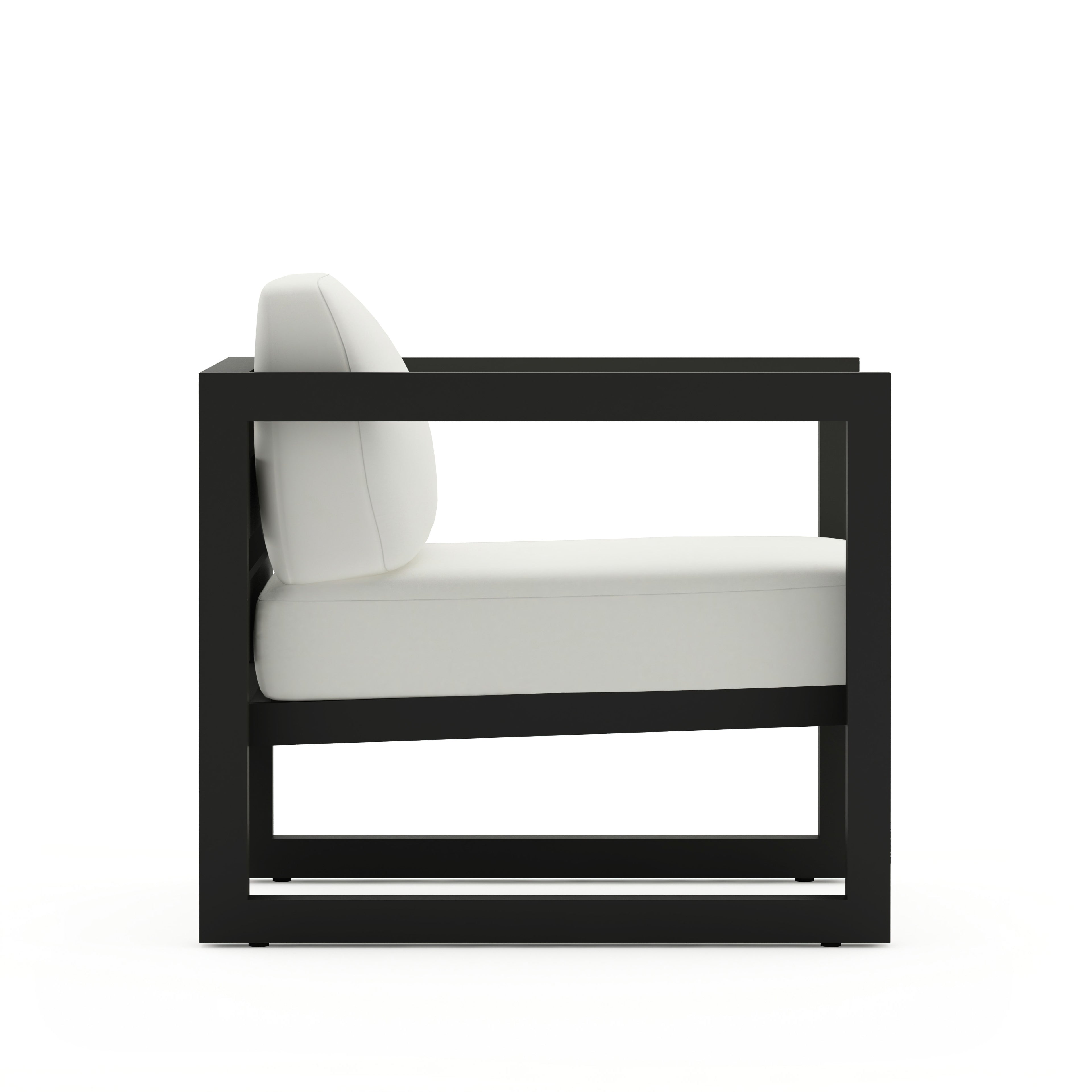 Avion Club Chair#Finish_Black#Fabric_Canvas Natural