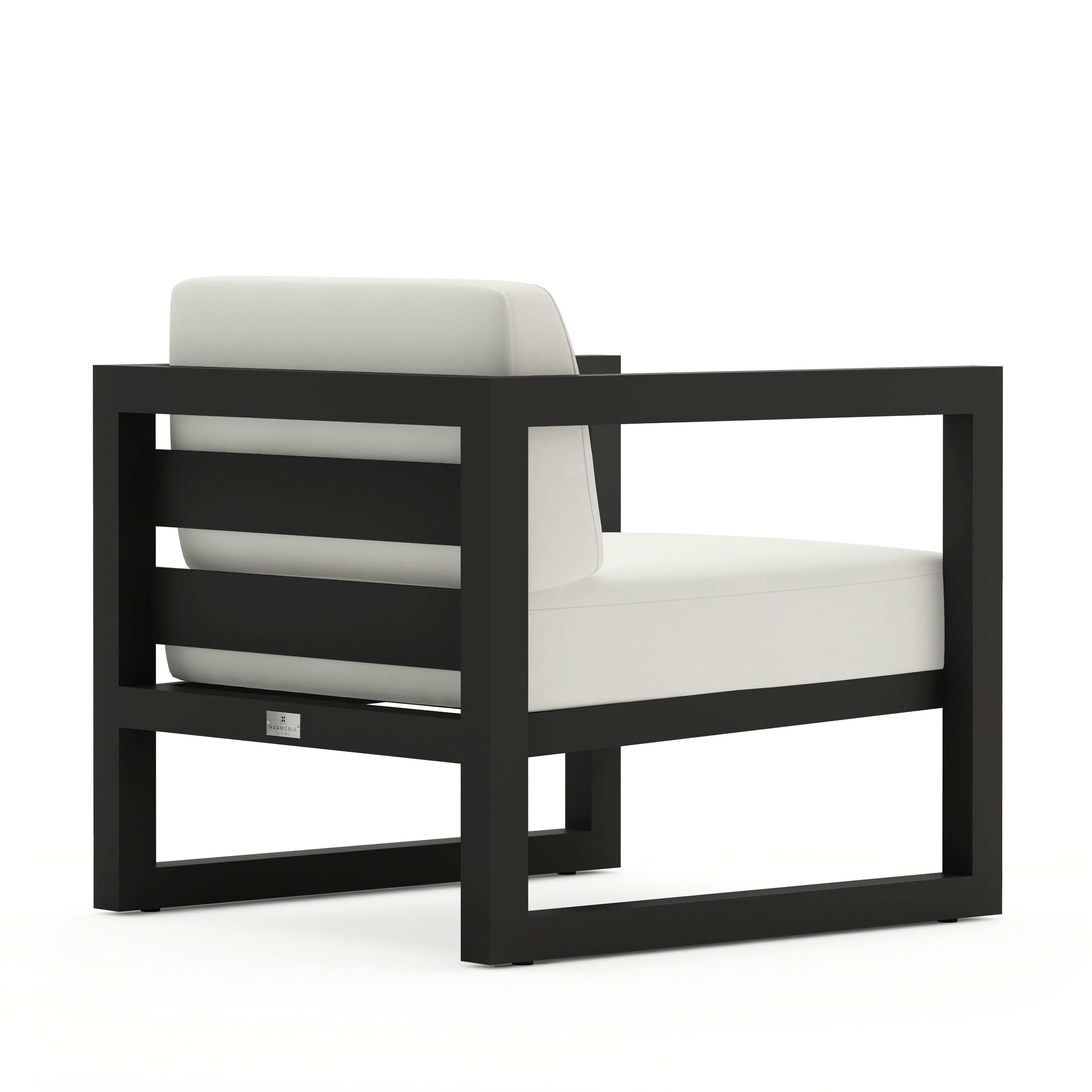 Avion Club Chair#Finish_Black#Fabric_Canvas Natural