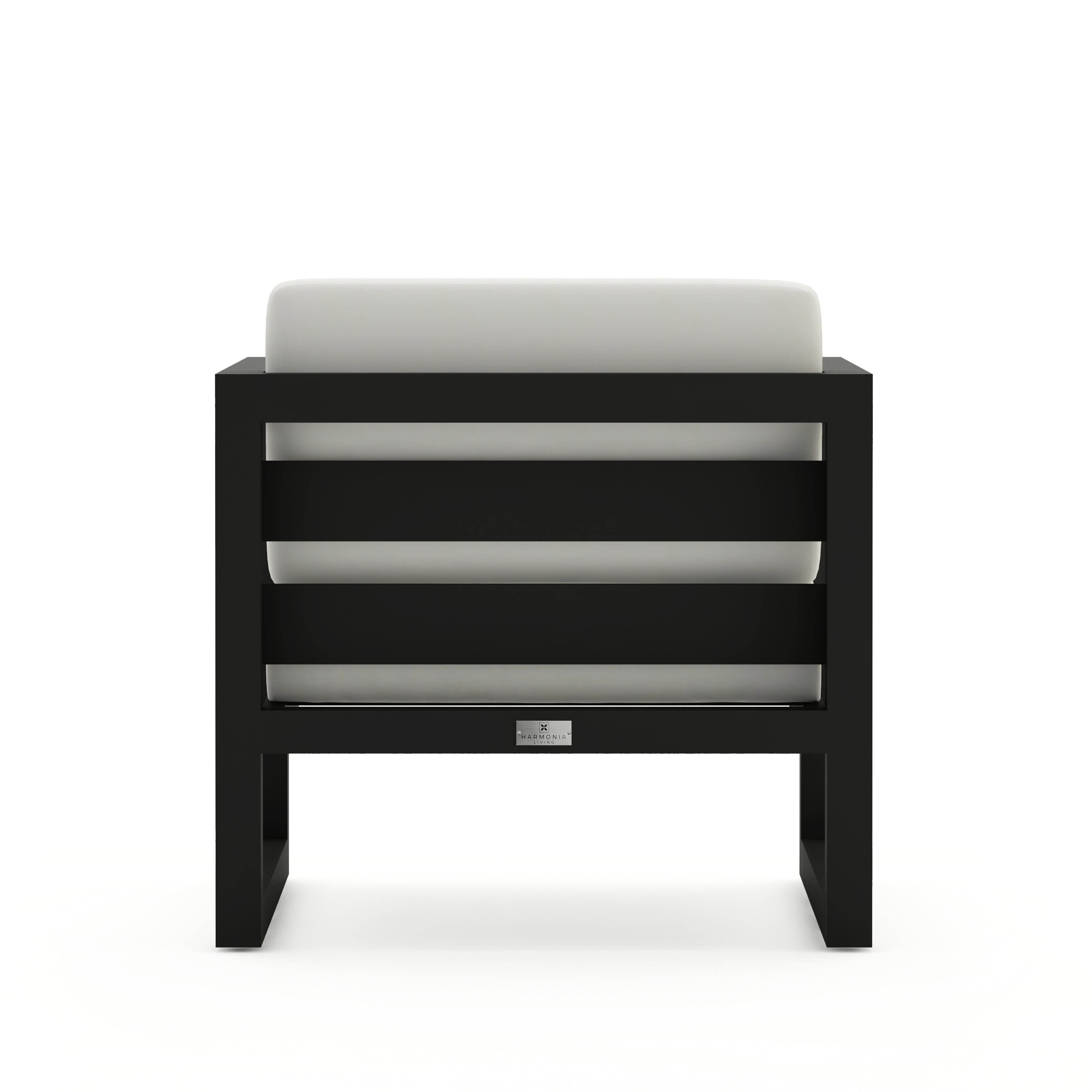 Avion Club Chair#Finish_Black#Fabric_Canvas Natural