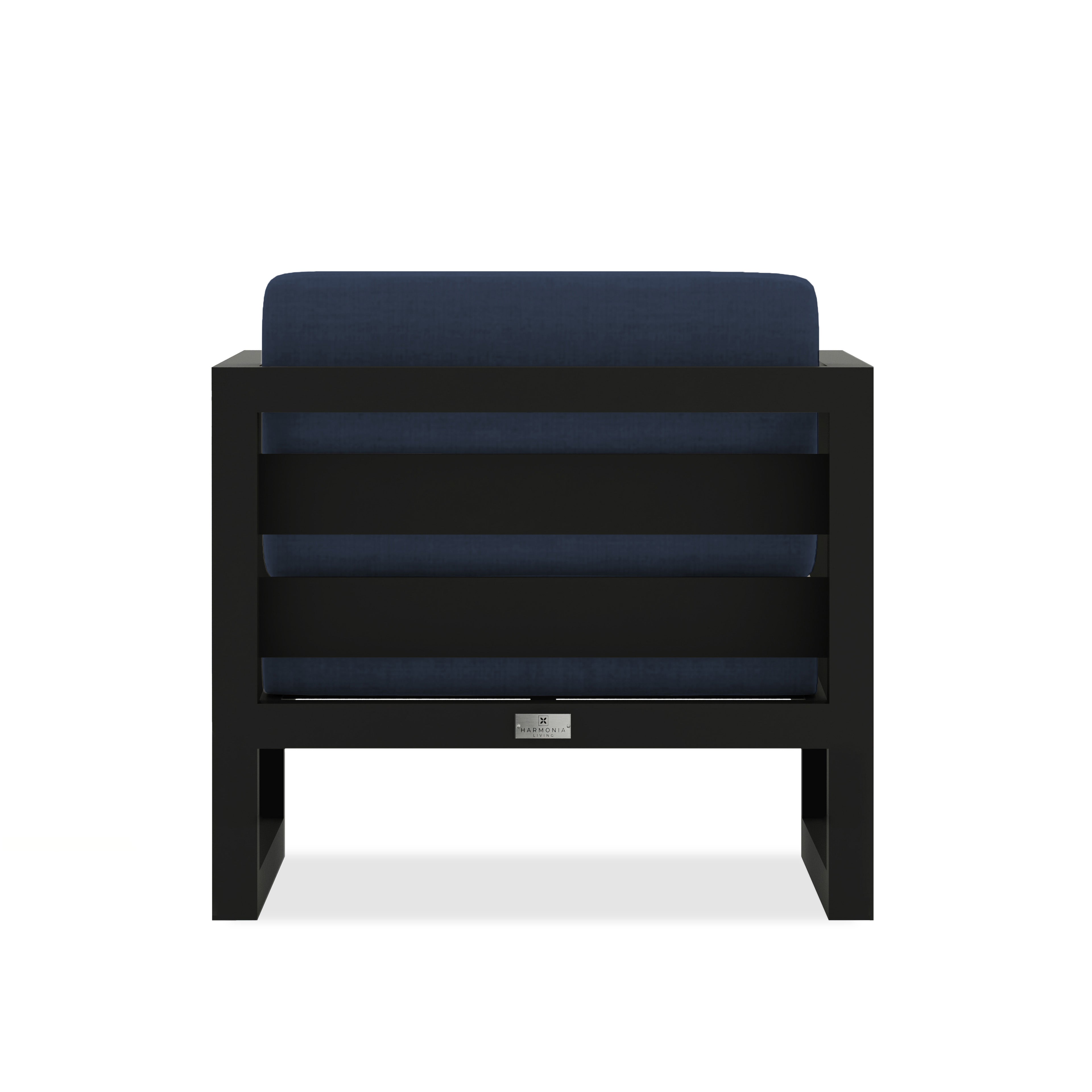 Avion Club Chair#Finish_Black#Fabric_Spectrum Indigo