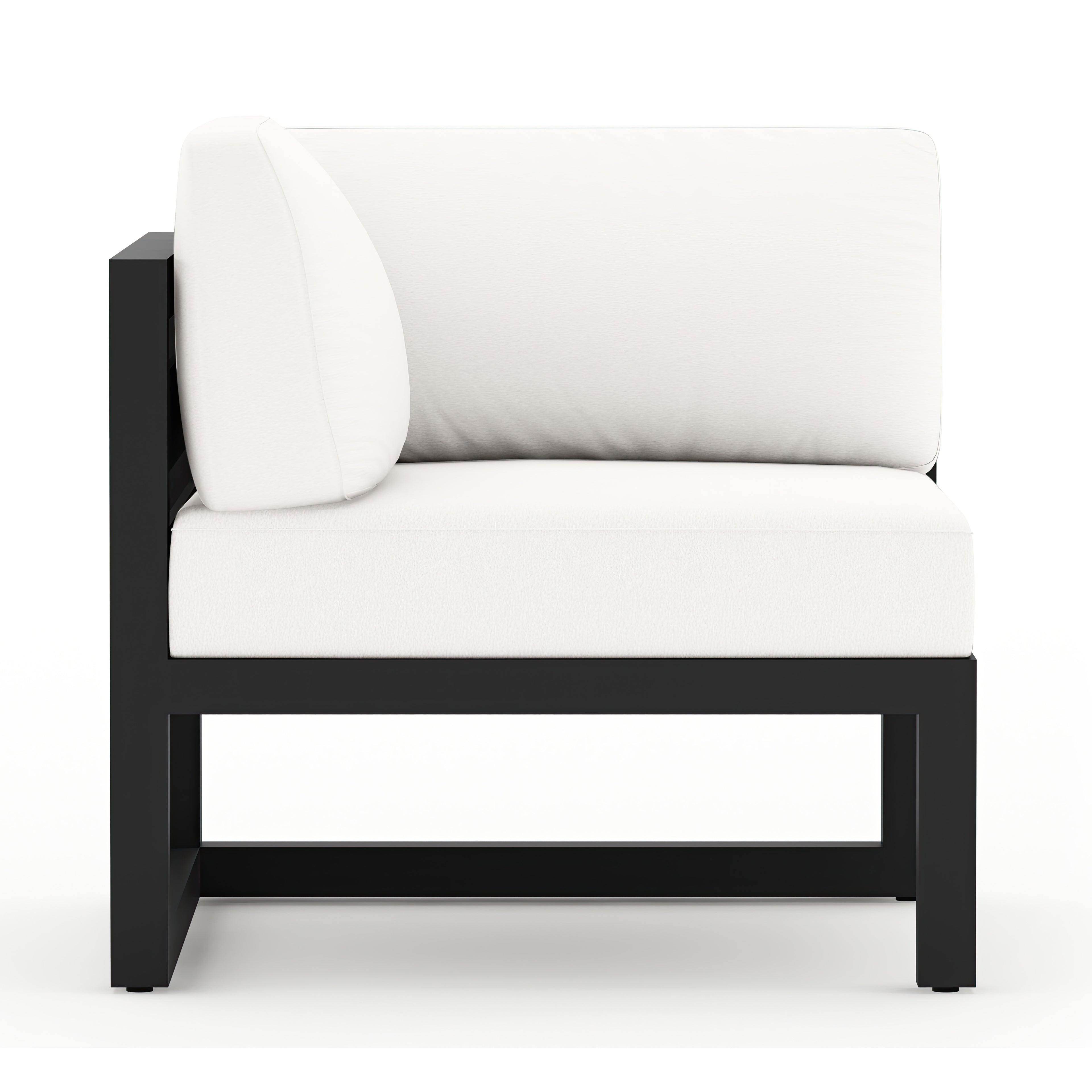 Avion Corner Section#Finish_Black#Fabric_Canvas Natural