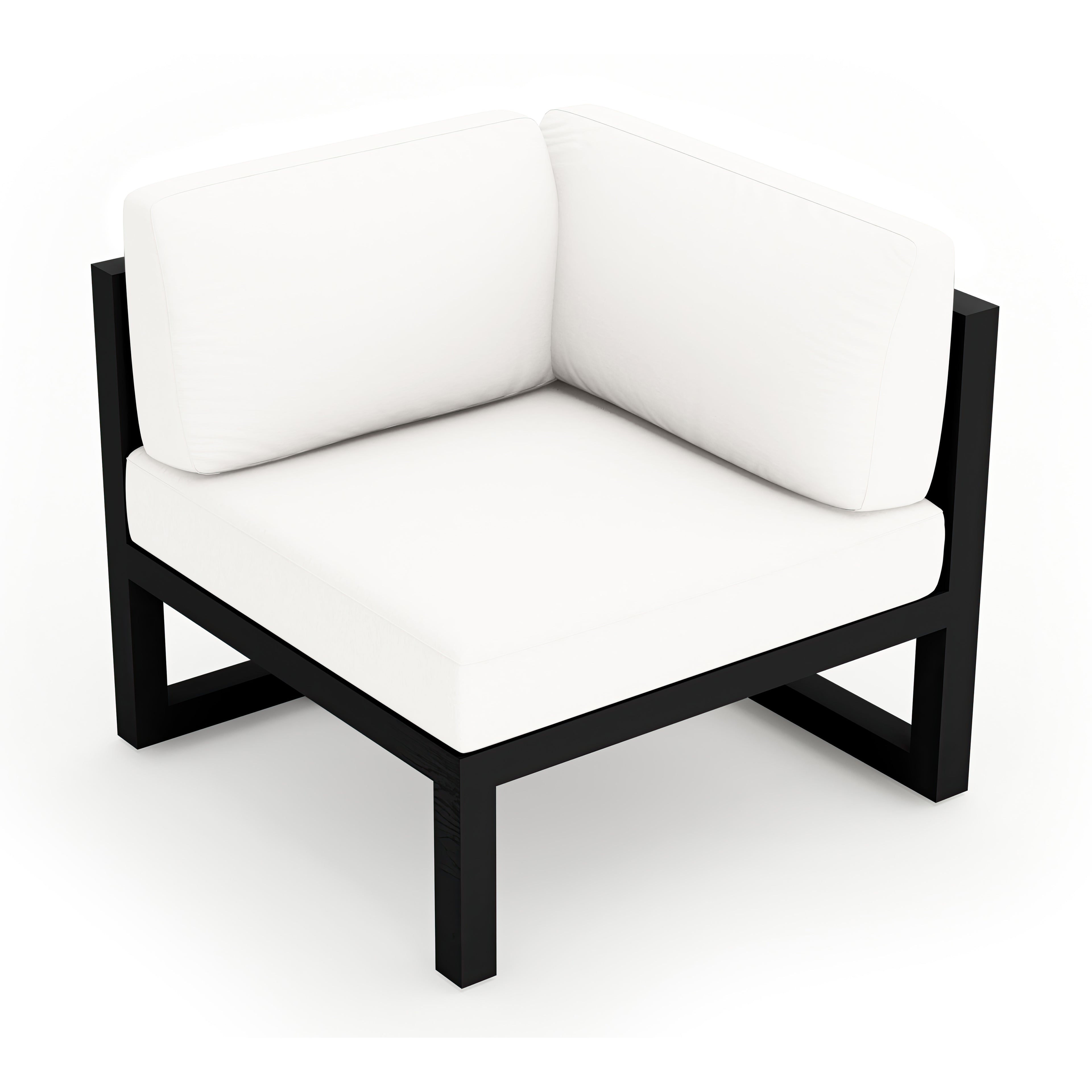 Avion Corner Section - Black - Canvas Natural