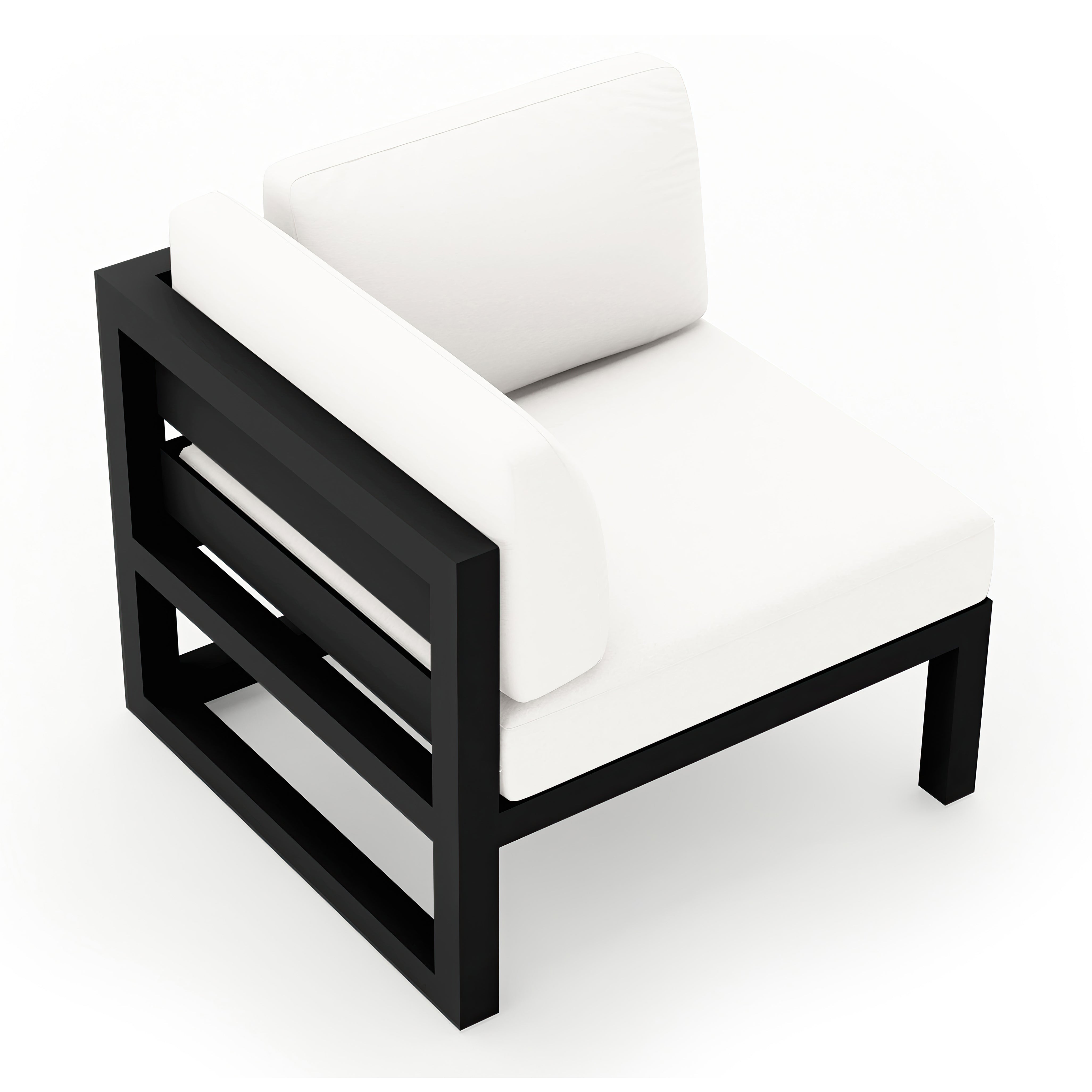 Avion Corner Section - Black - Canvas Natural