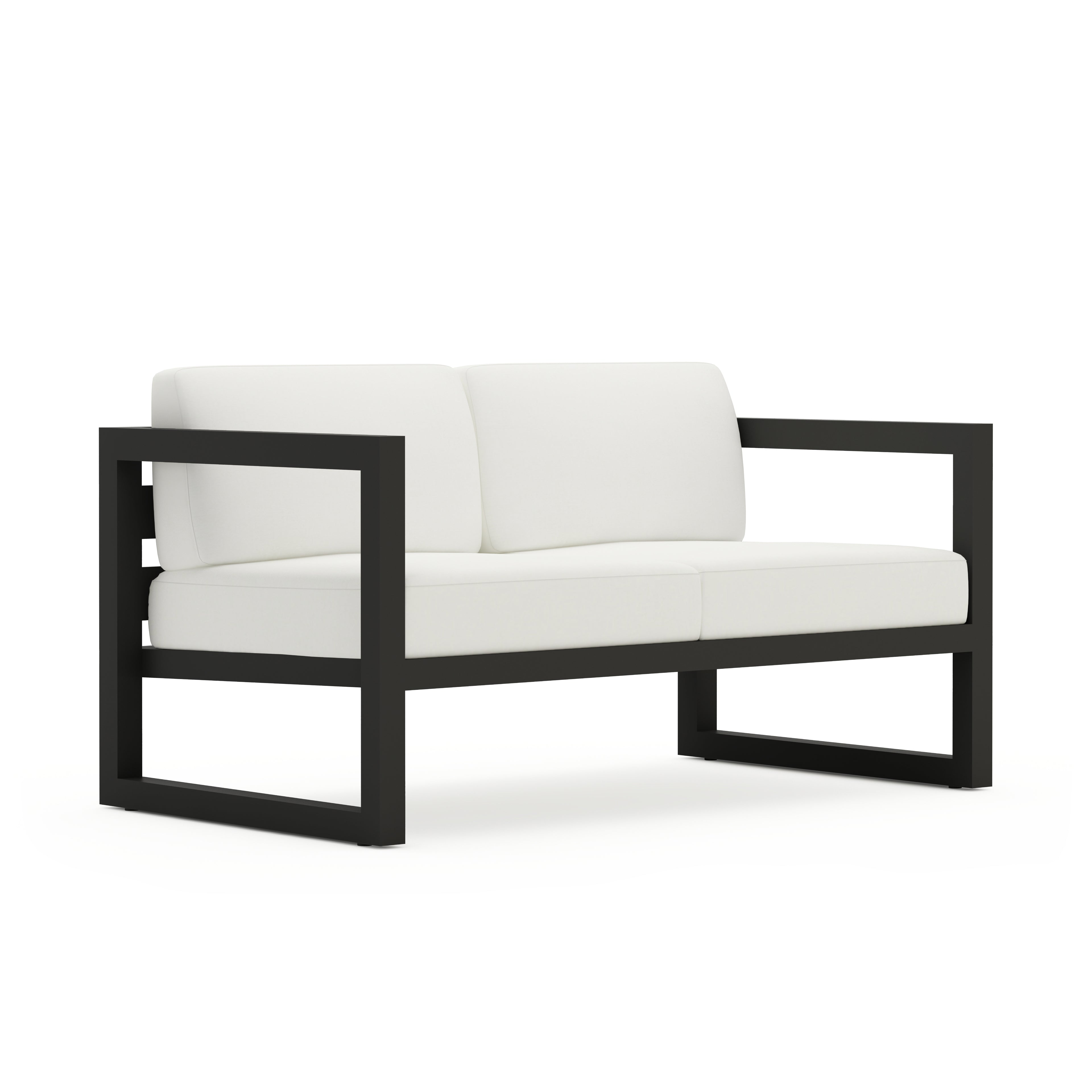Avion Loveseat - Black - Canvas Natural