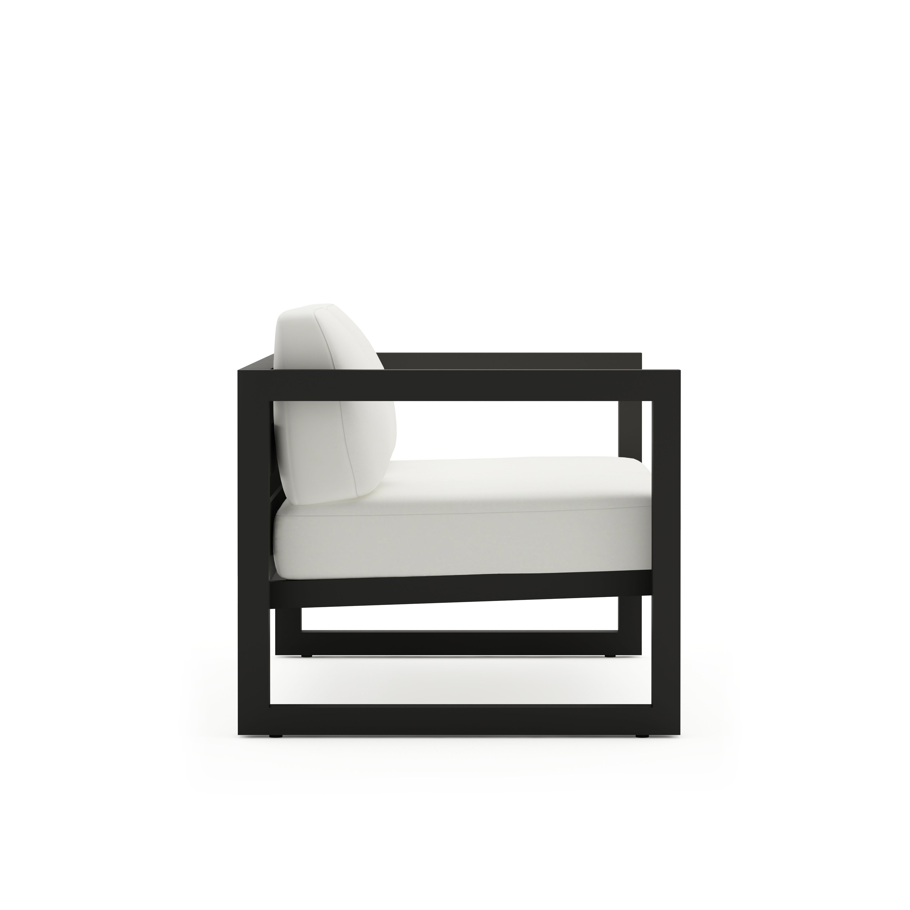 Avion Loveseat#Finish_Black#Fabric_Canvas Natural