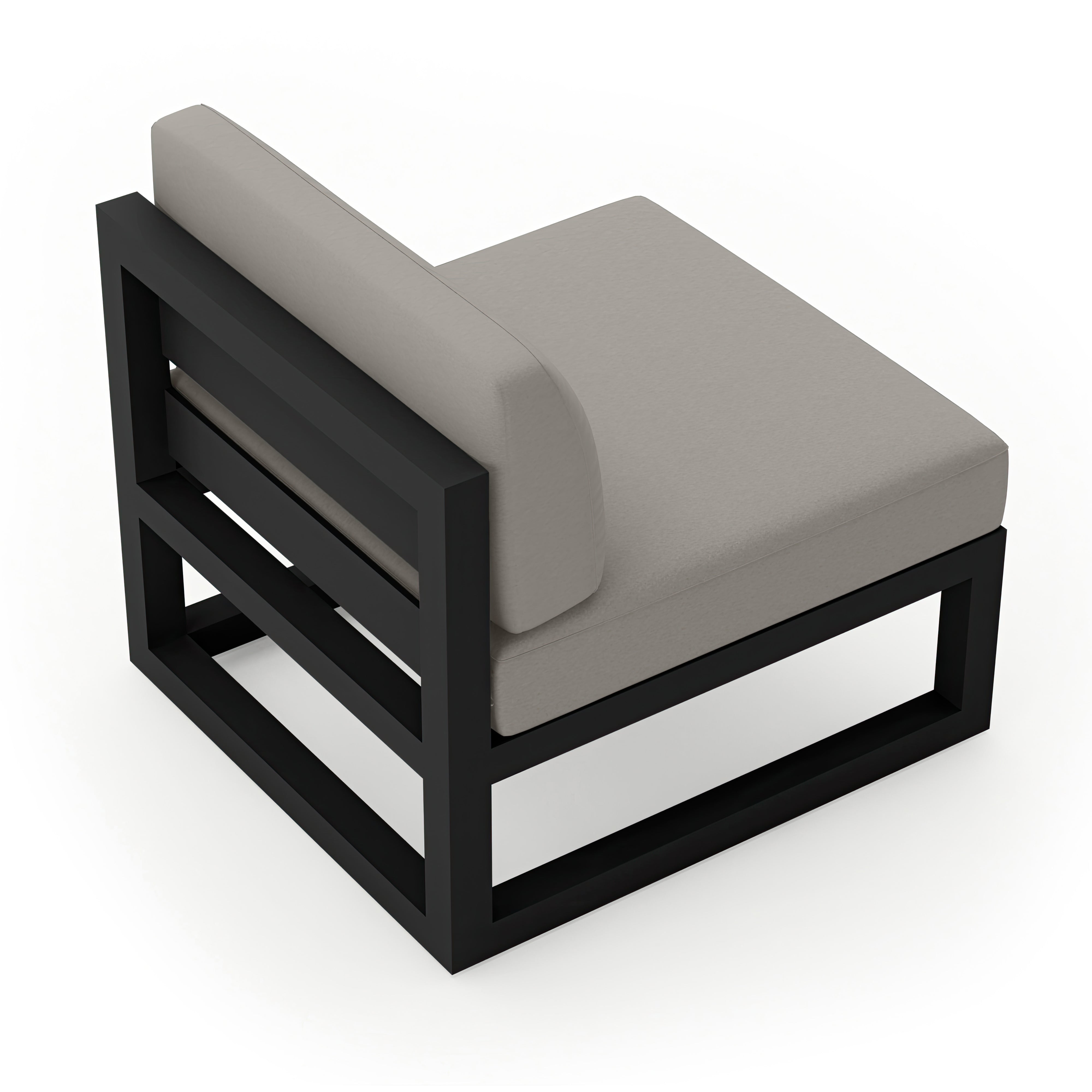 Avion Middle Section#Finish_Black#Fabric_Canvas Charcoal