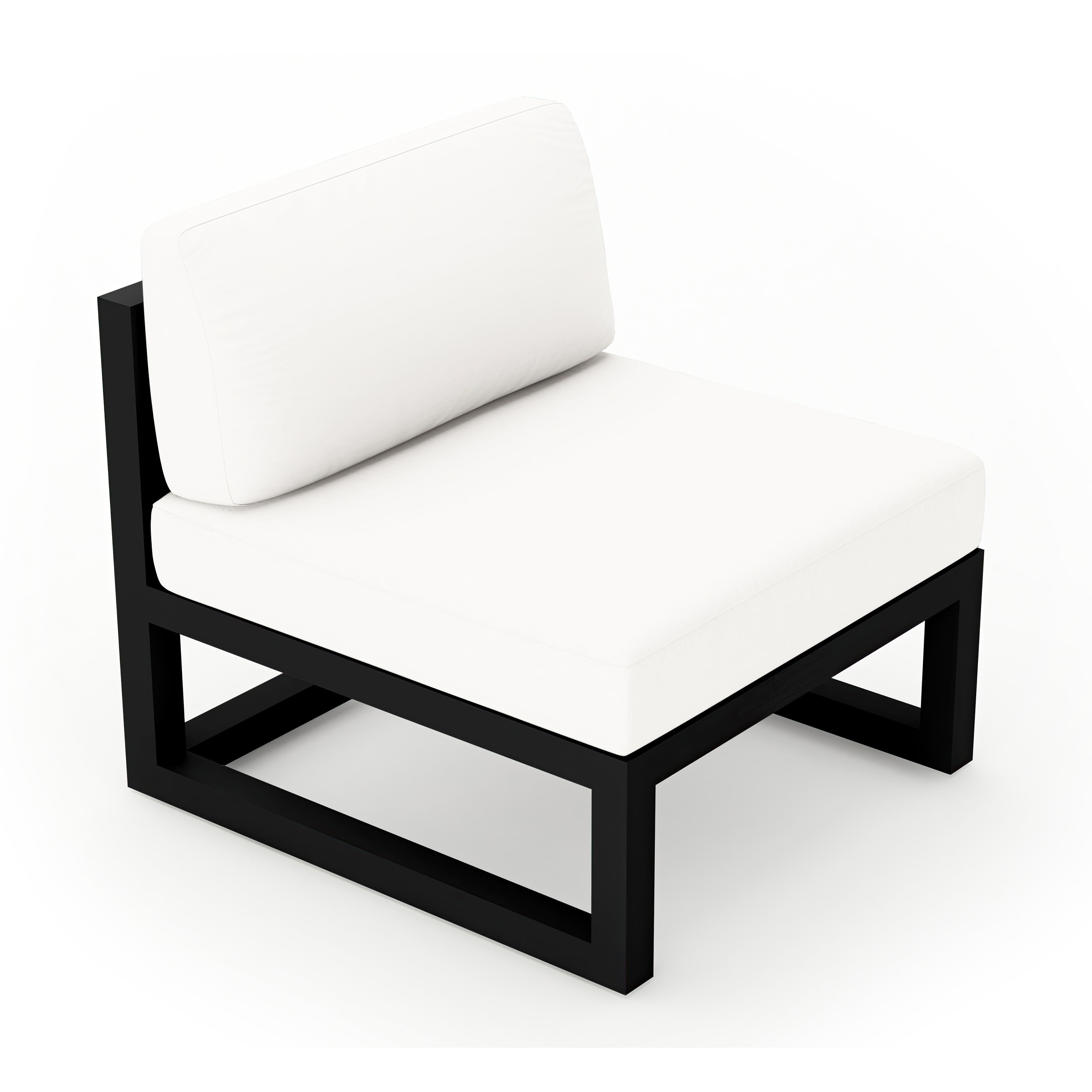 Avion Middle Section#Finish_Black#Fabric_Canvas Natural