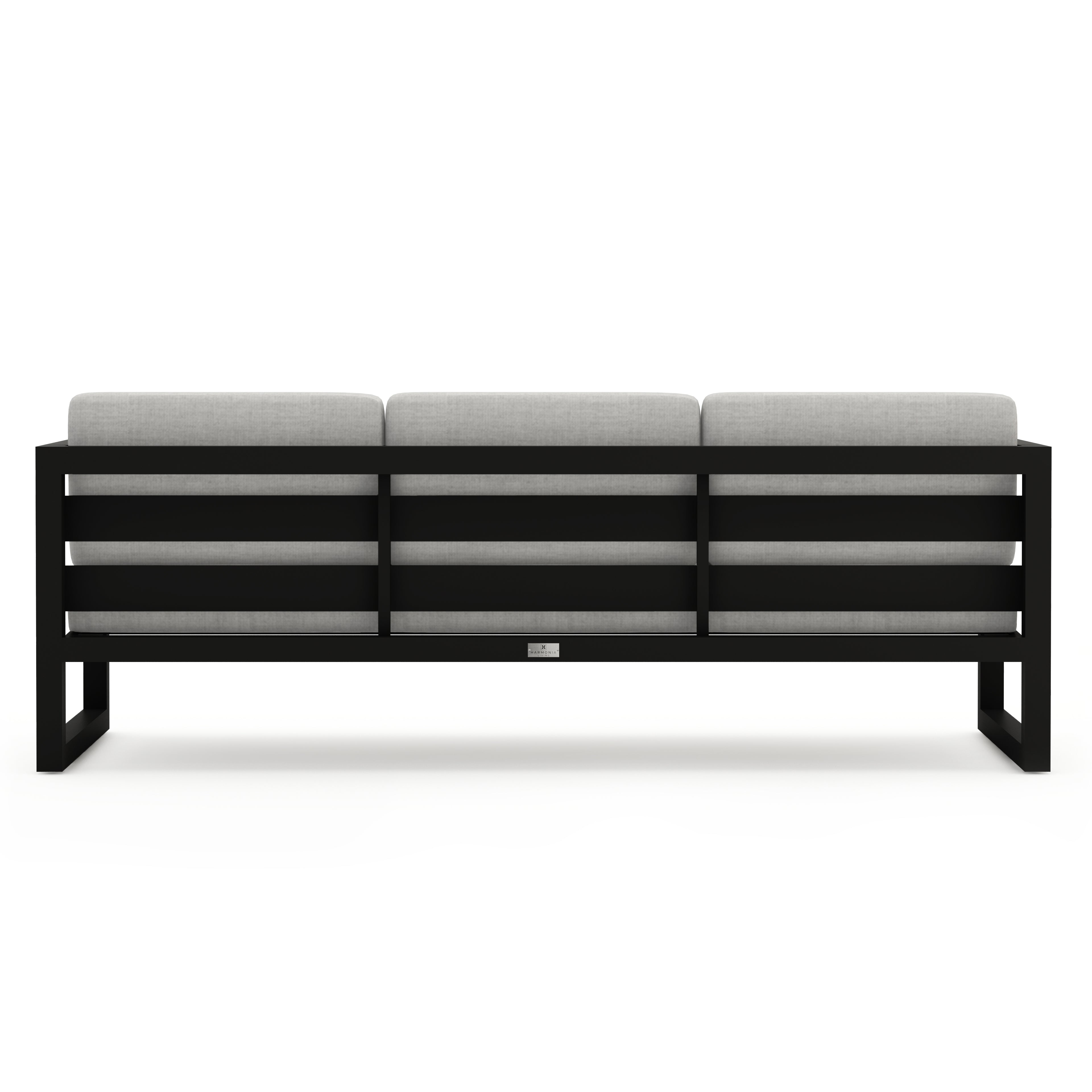 Avion Sofa#Finish_Black#Fabric_Cast Silver