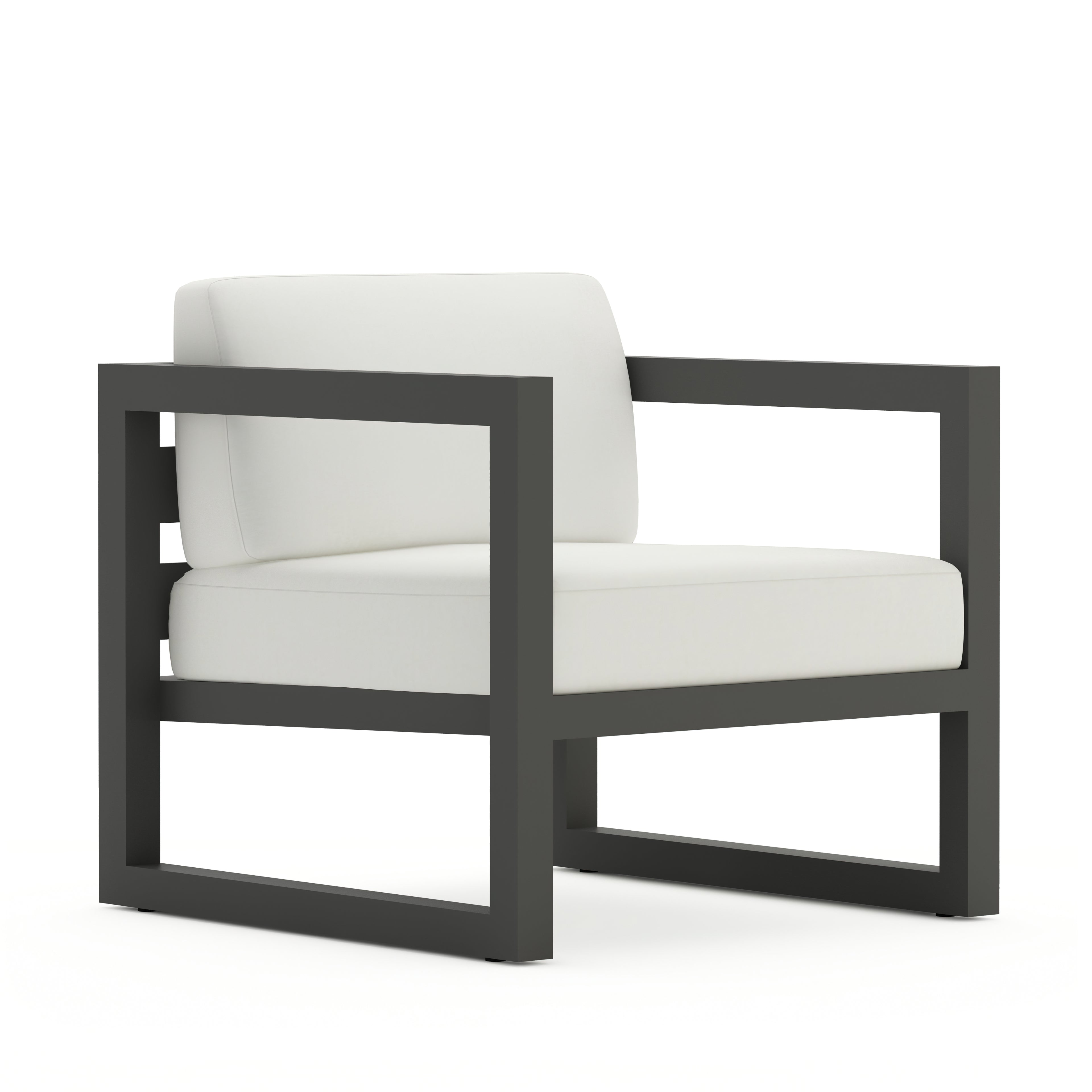 Avion Club Chair#Finish_Slate#Fabric_Canvas Natural