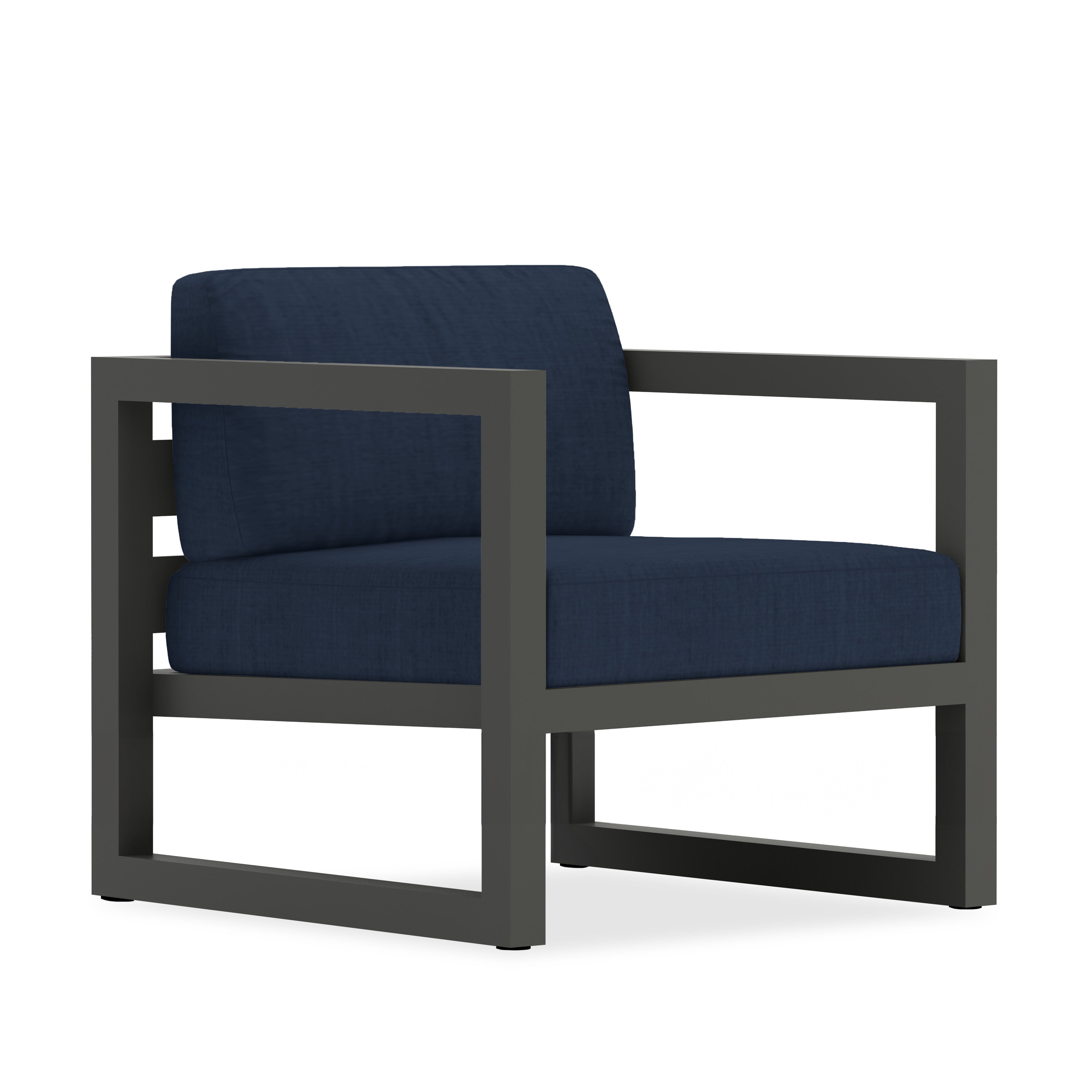 Avion Club Chair#Finish_Slate#Fabric_Spectrum Indigo