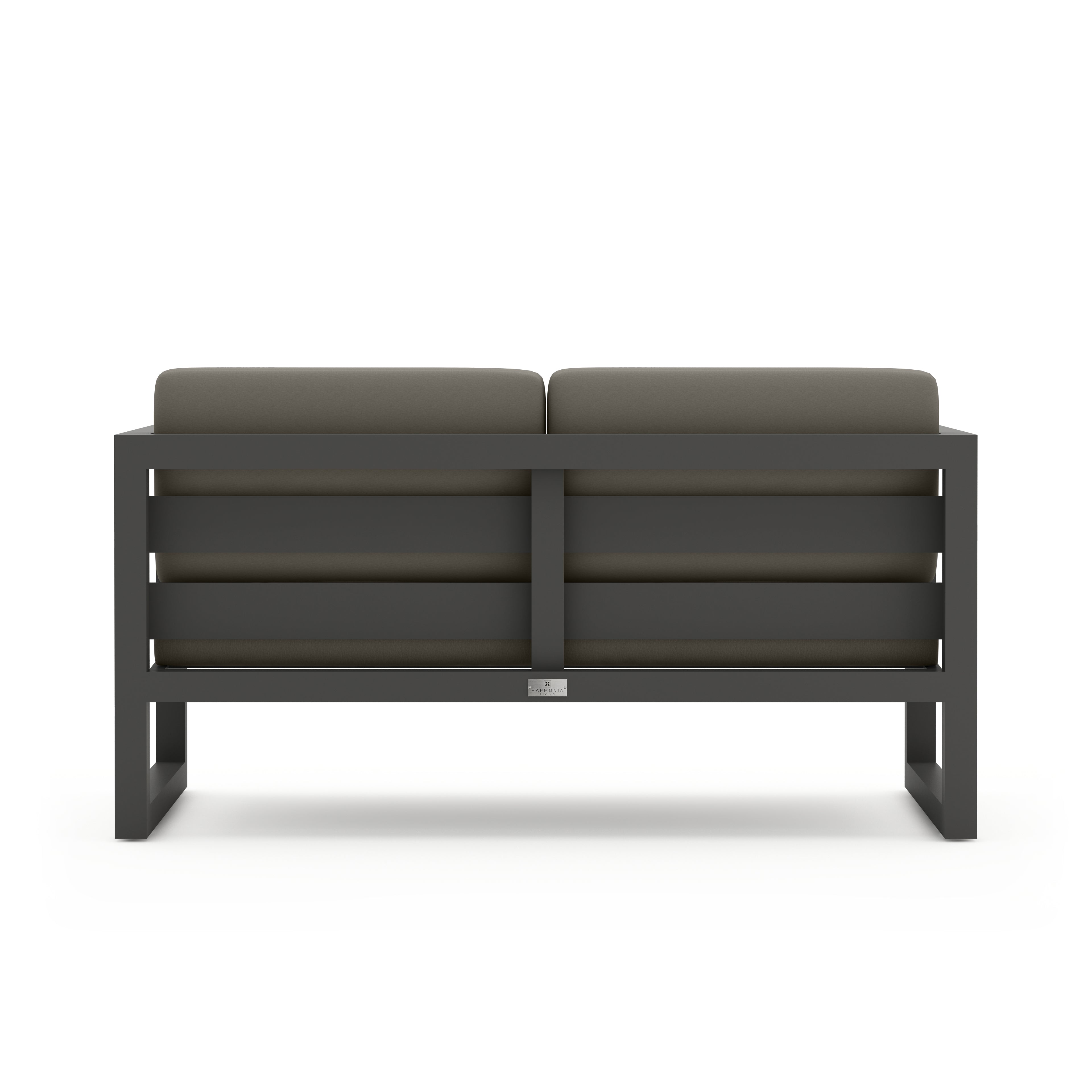 Avion Loveseat#Finish_Slate#Fabric_Canvas Charcoal