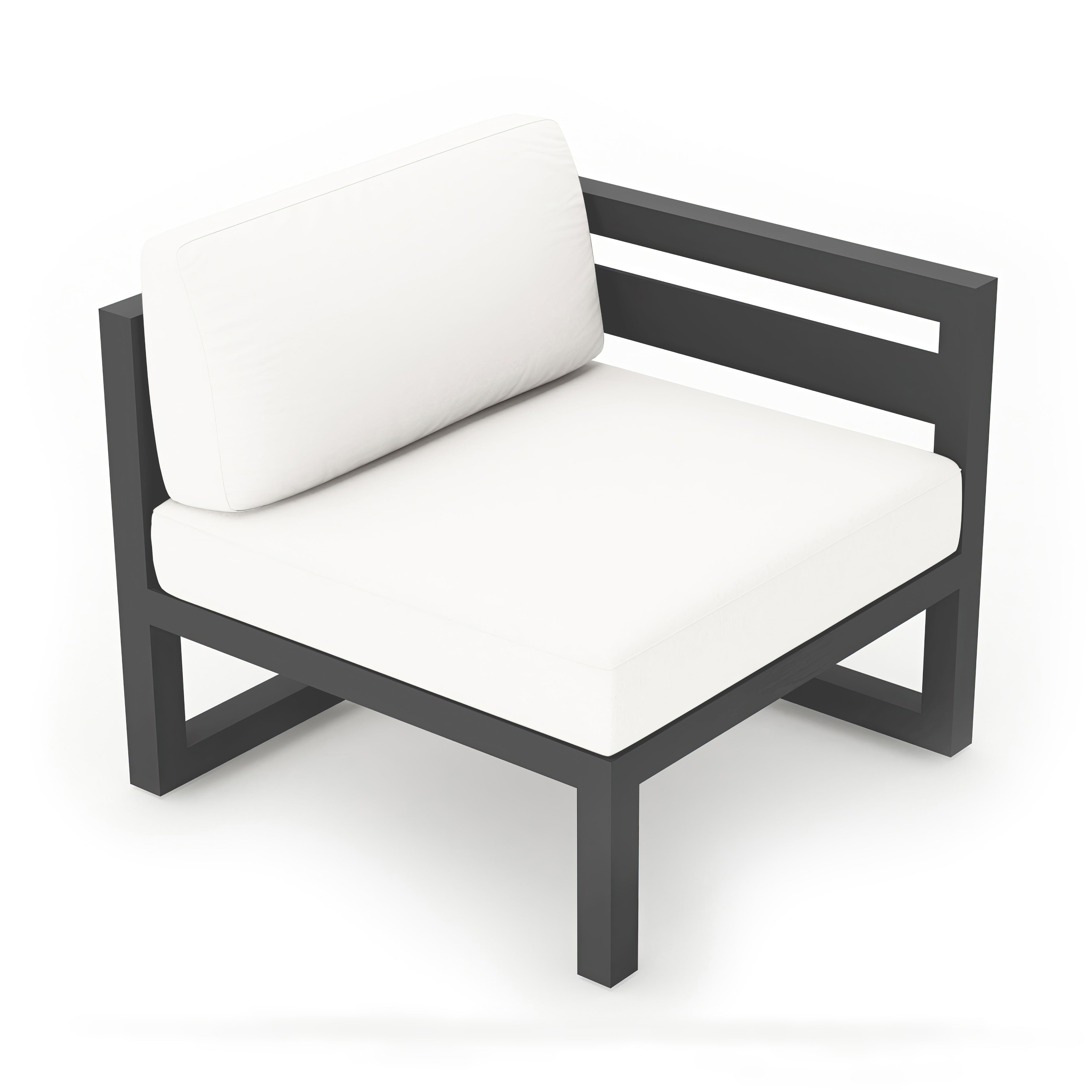 Avion Right Arm Section - Slate - Canvas Natural