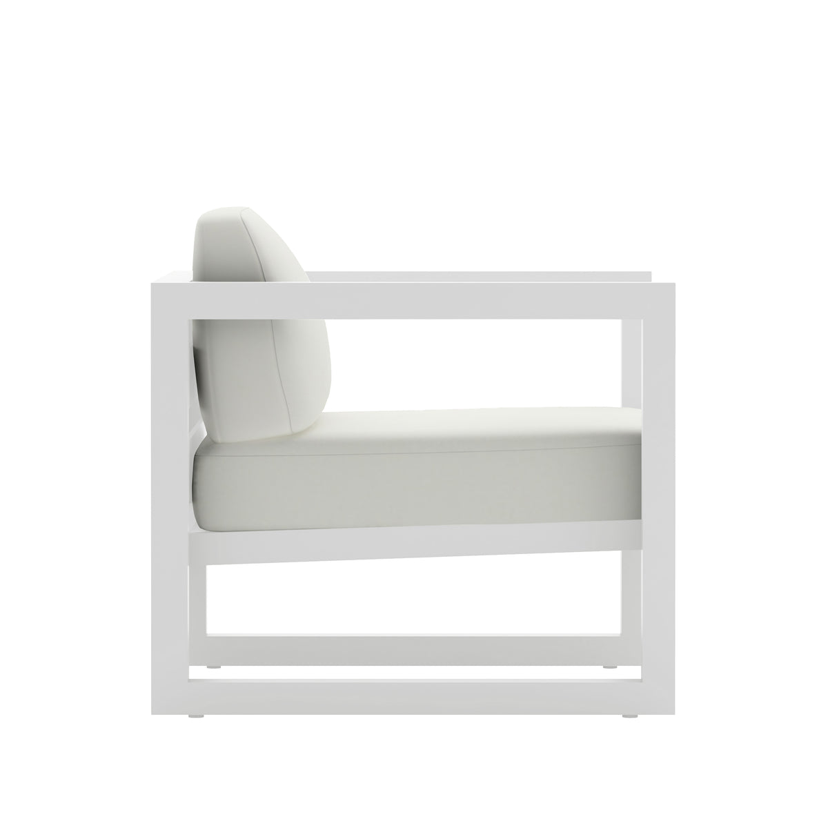 Avion Club Chair#Finish_White#Fabric_Canvas Natural