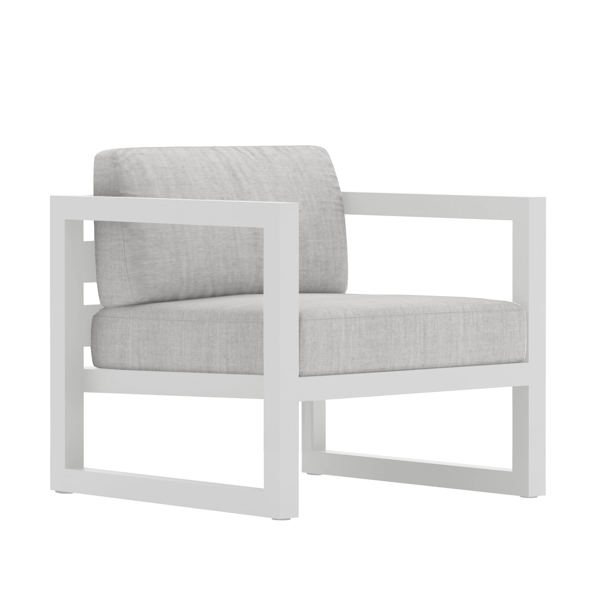 Avion Club Chair#Finish_White#Fabric_Cast Silver