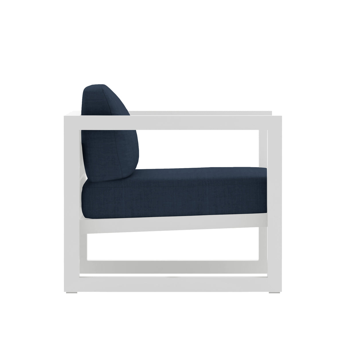 Avion Club Chair#Finish_White#Fabric_Spectrum Indigo
