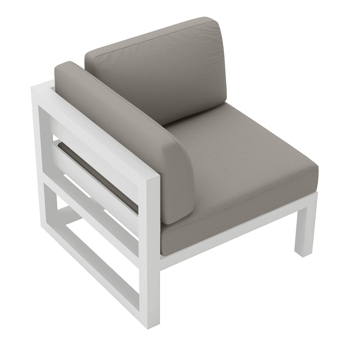 Avion Corner Section#Finish_White#Fabric_Canvas Charcoal