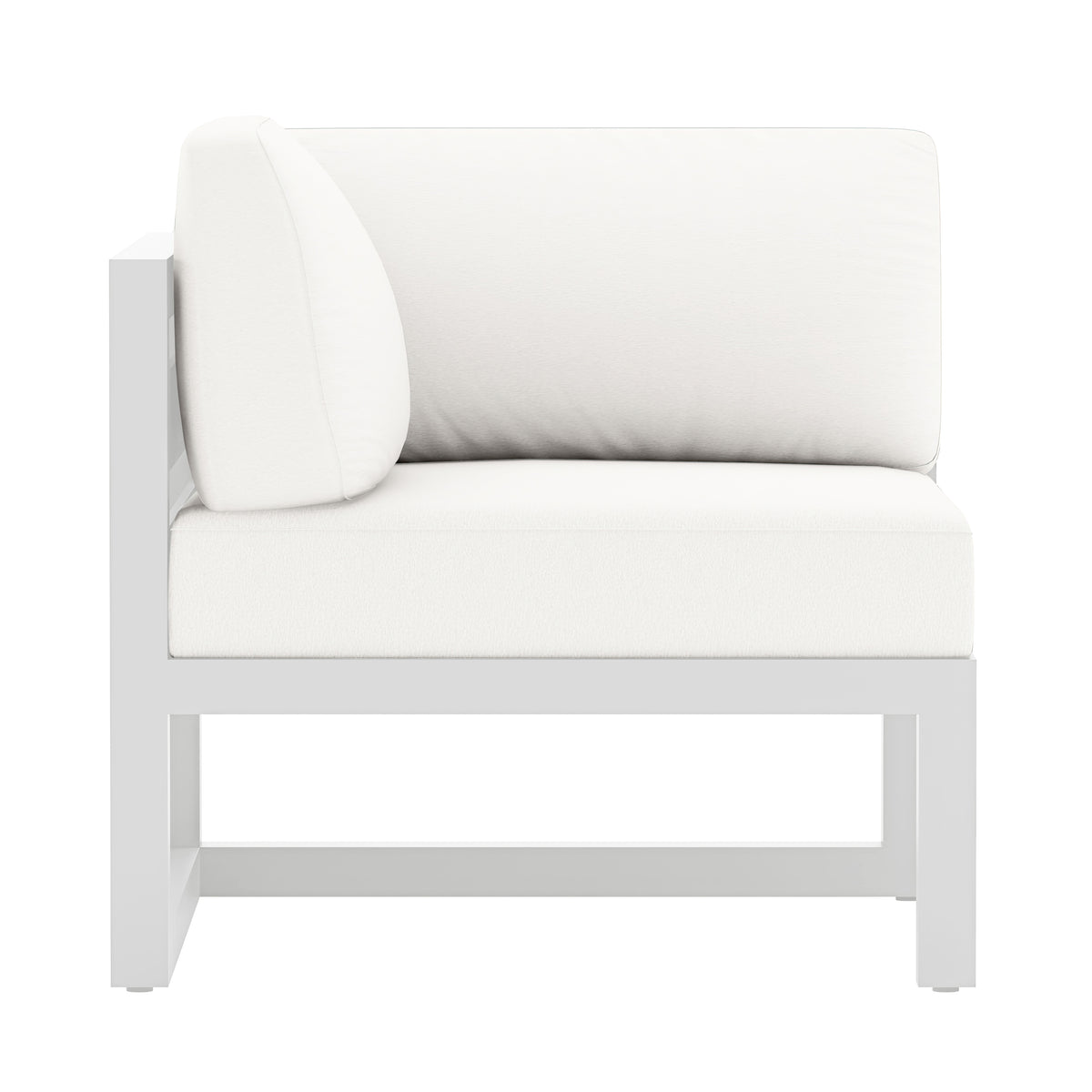 Avion Corner Section#Finish_White#Fabric_Canvas Natural