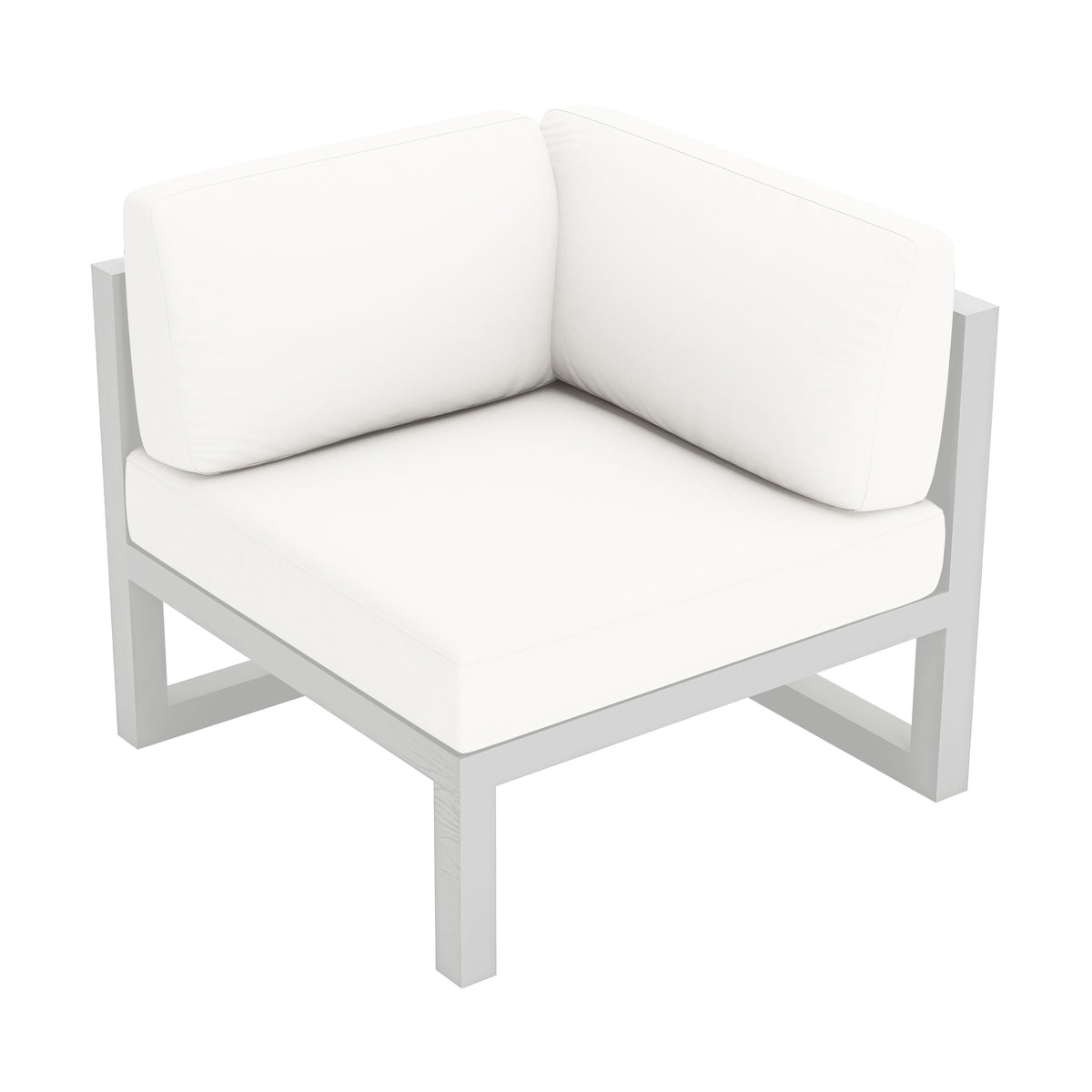 Avion Corner Section#Finish_White#Fabric_Canvas Natural